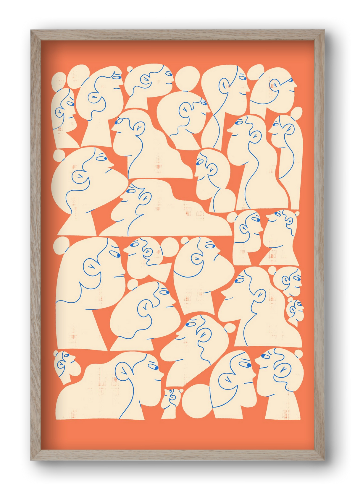 Shaping Each Other, 40x60 cm (40x60 cm), Tölgy keret