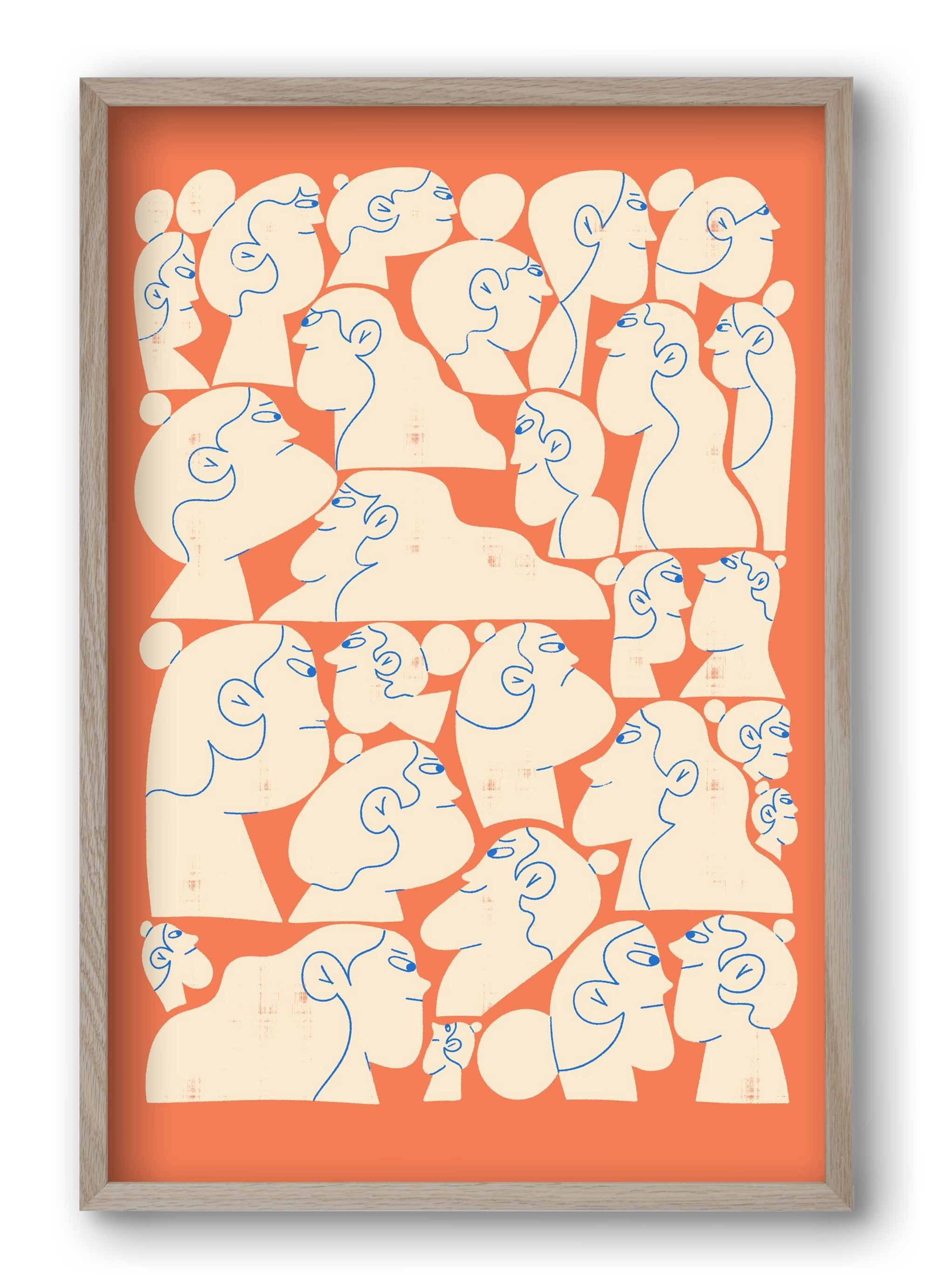 Shaping Each Other, 40x60 cm (40x60 cm), Tölgy keret