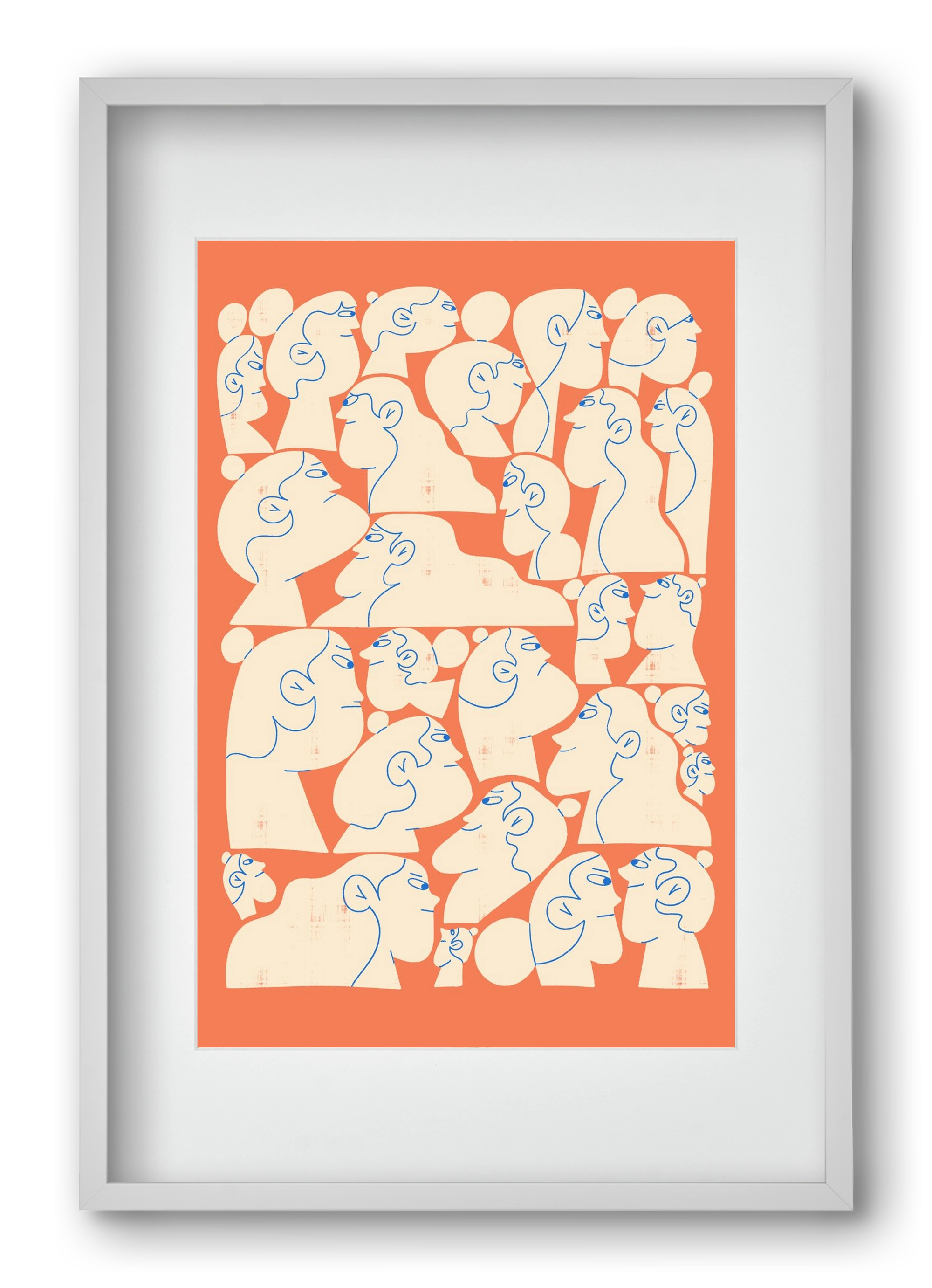 Shaping Each Other, 40x60 cm (30x45 cm), Fehér keret, paszpartuval