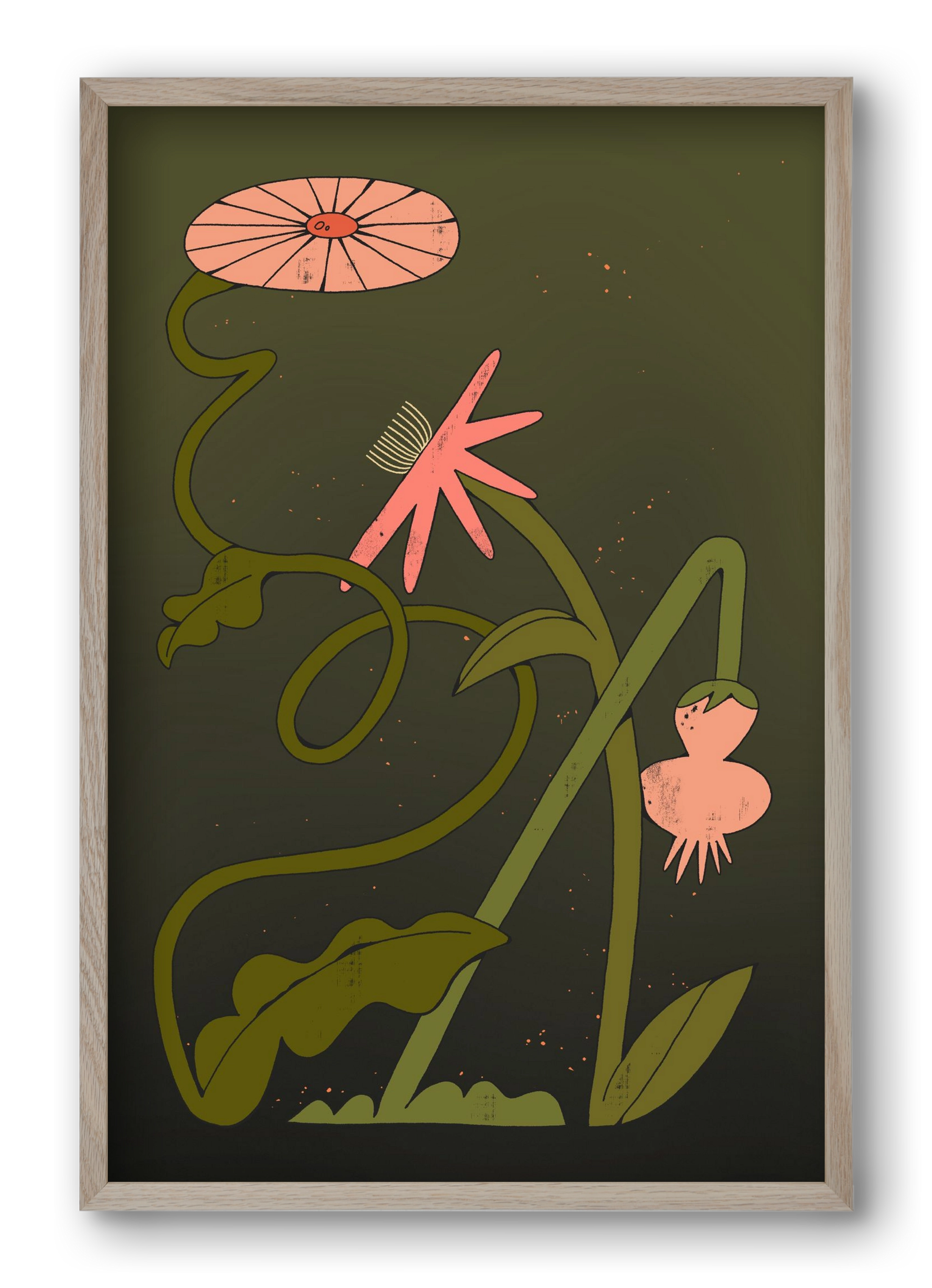 Paths, 40x60 cm (40x60 cm), Tölgy keret