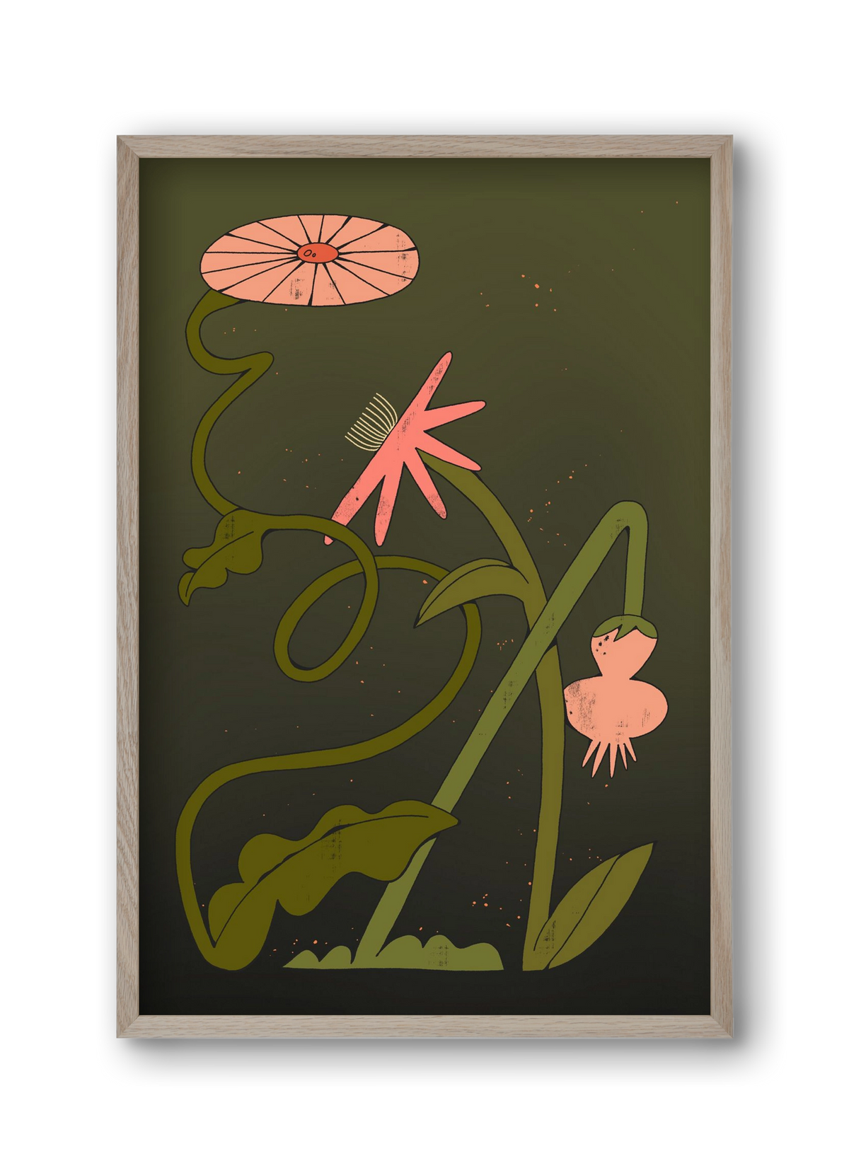 Paths, 30x45 cm (30x45 cm), Tölgy keret