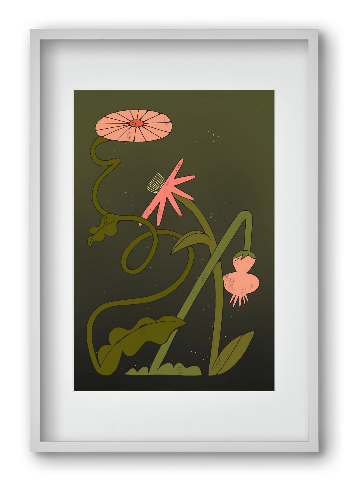 Paths, 40x60 cm (30x45 cm), Fehér keret, paszpartuval