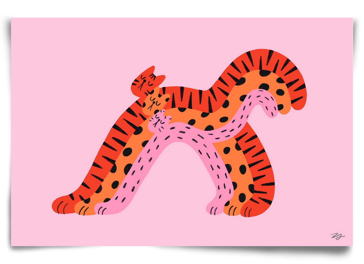 Rainbow Cats, 90x60 cm, Keret nélkül