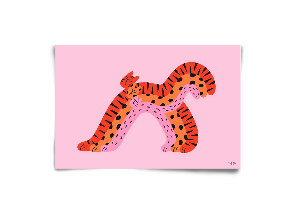 Rainbow Cats, 30x20 cm, Keret nélkül