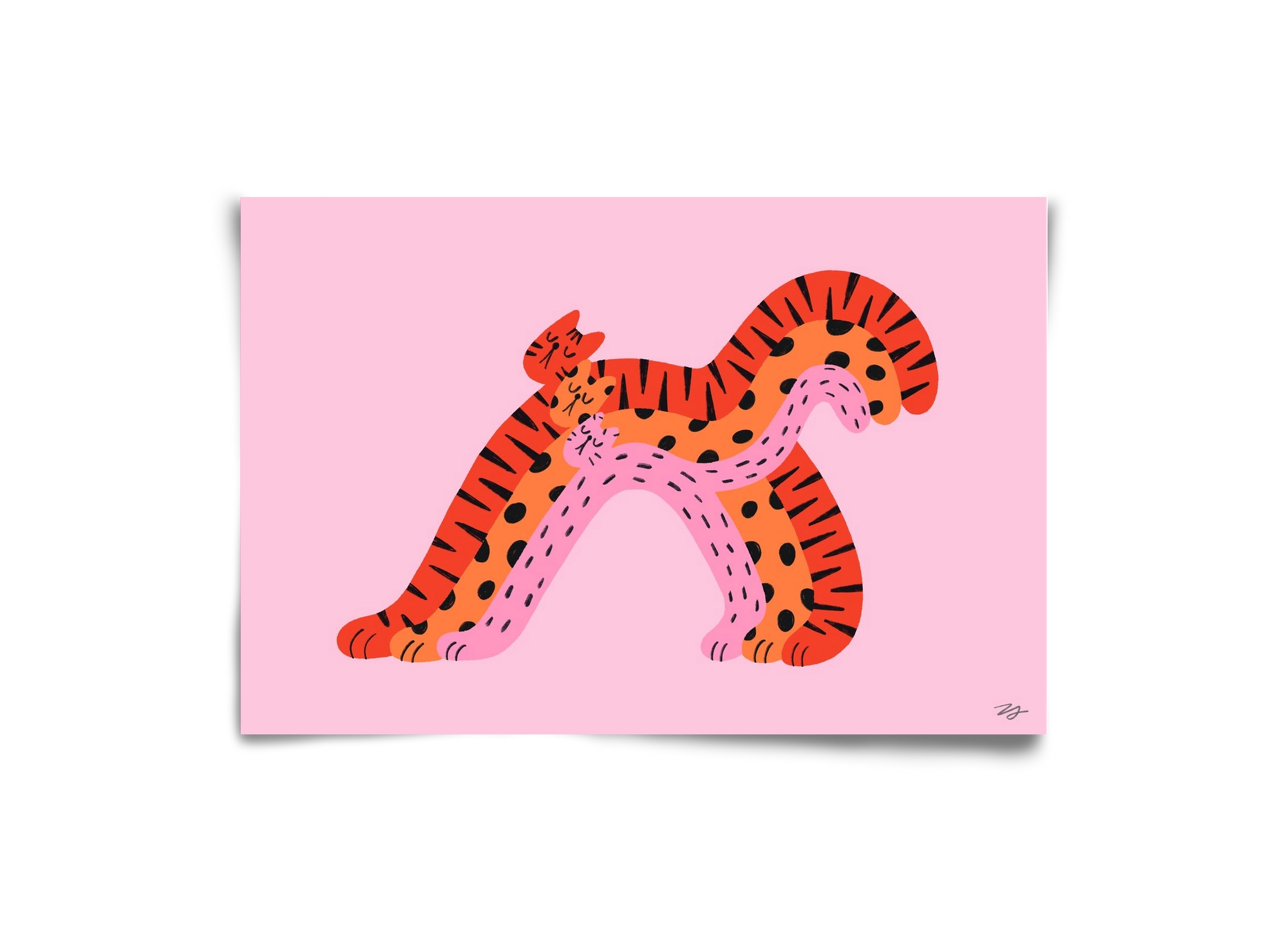 Rainbow Cats, 30x20 cm, Keret nélkül