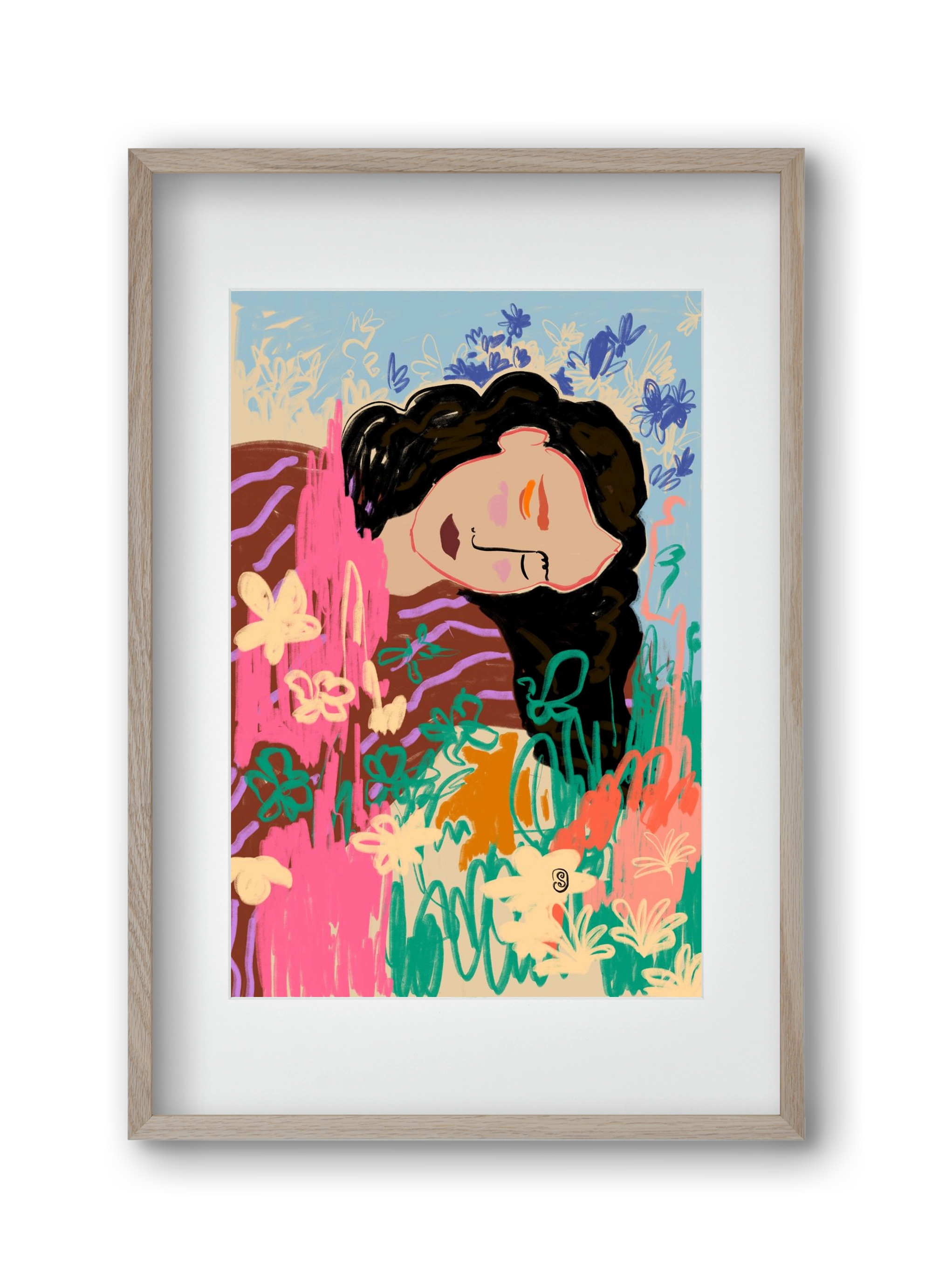 DREAMER, 30x45 cm (20x30 cm), Tölgy keret, paszpartuval