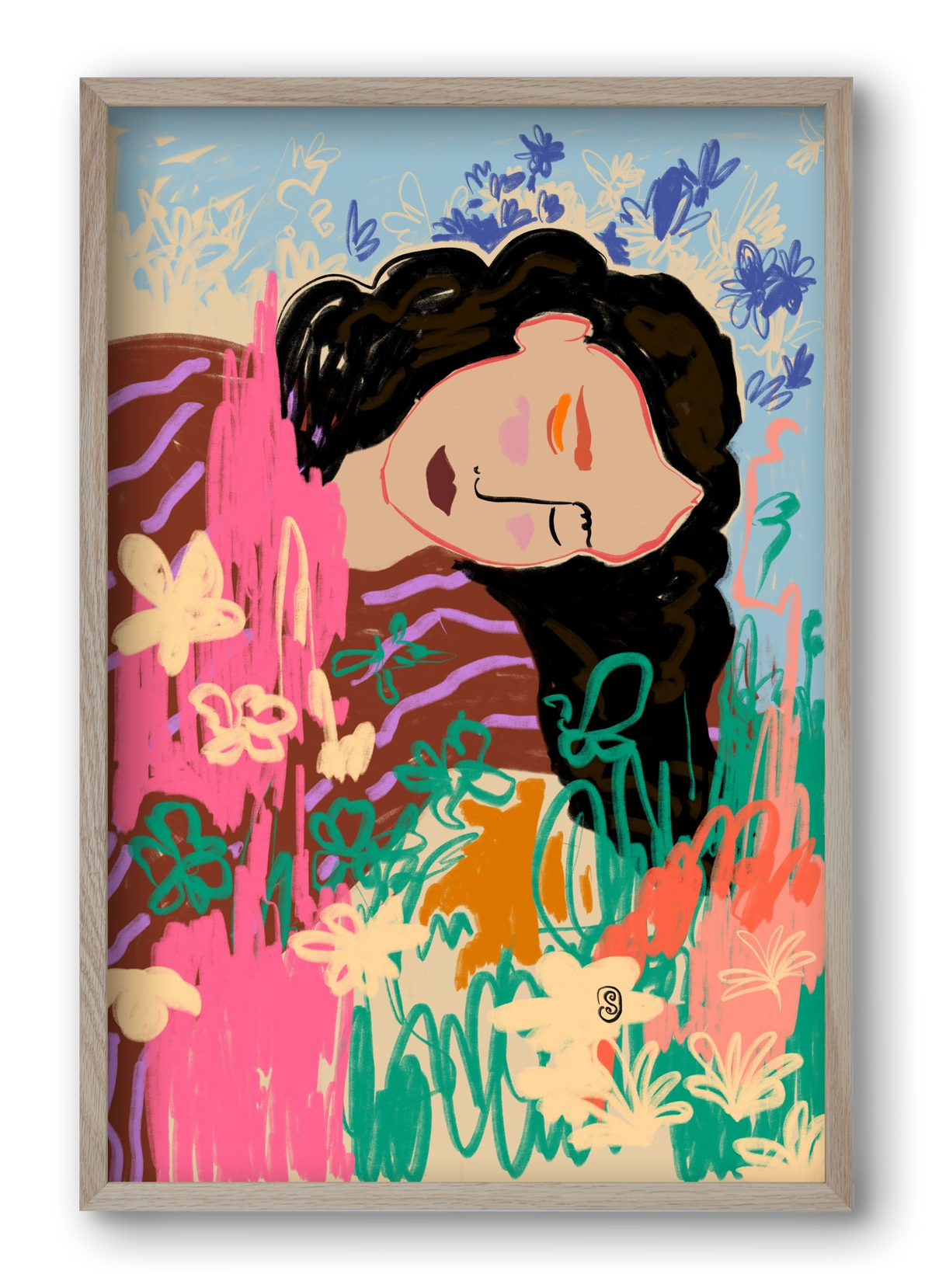 DREAMER, 40x60 cm (40x60 cm), Tölgy keret