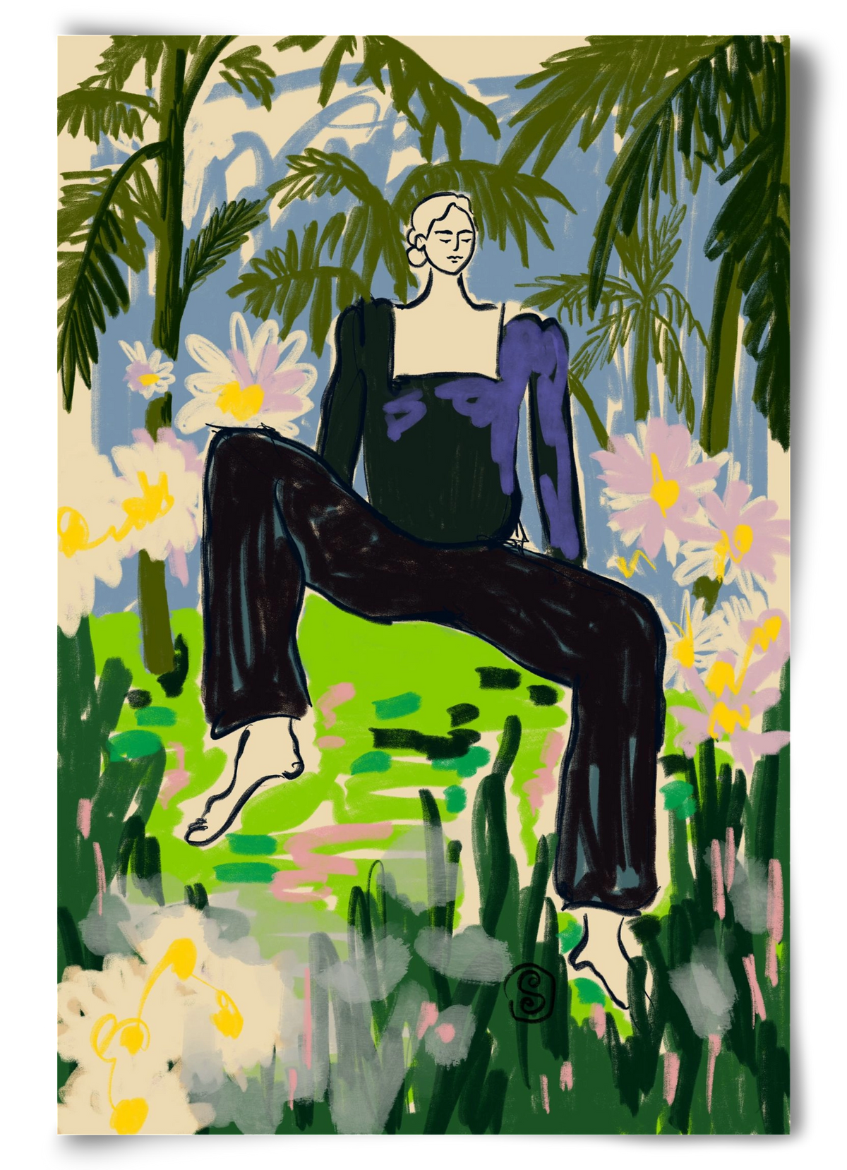 LISTEN TO THE SILENCE, 60x90 cm, Keret nélkül