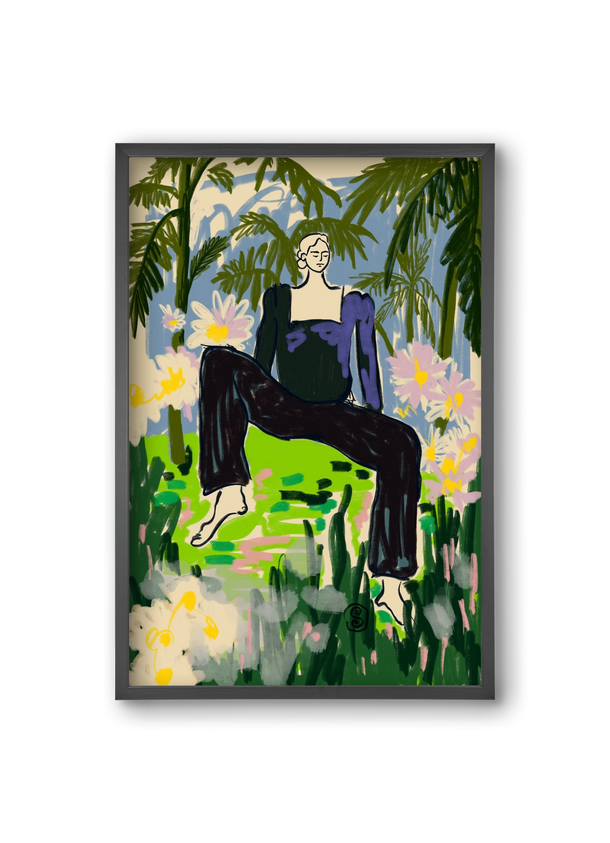 LISTEN TO THE SILENCE, 20x30 cm (20x30 cm), Fekete keret