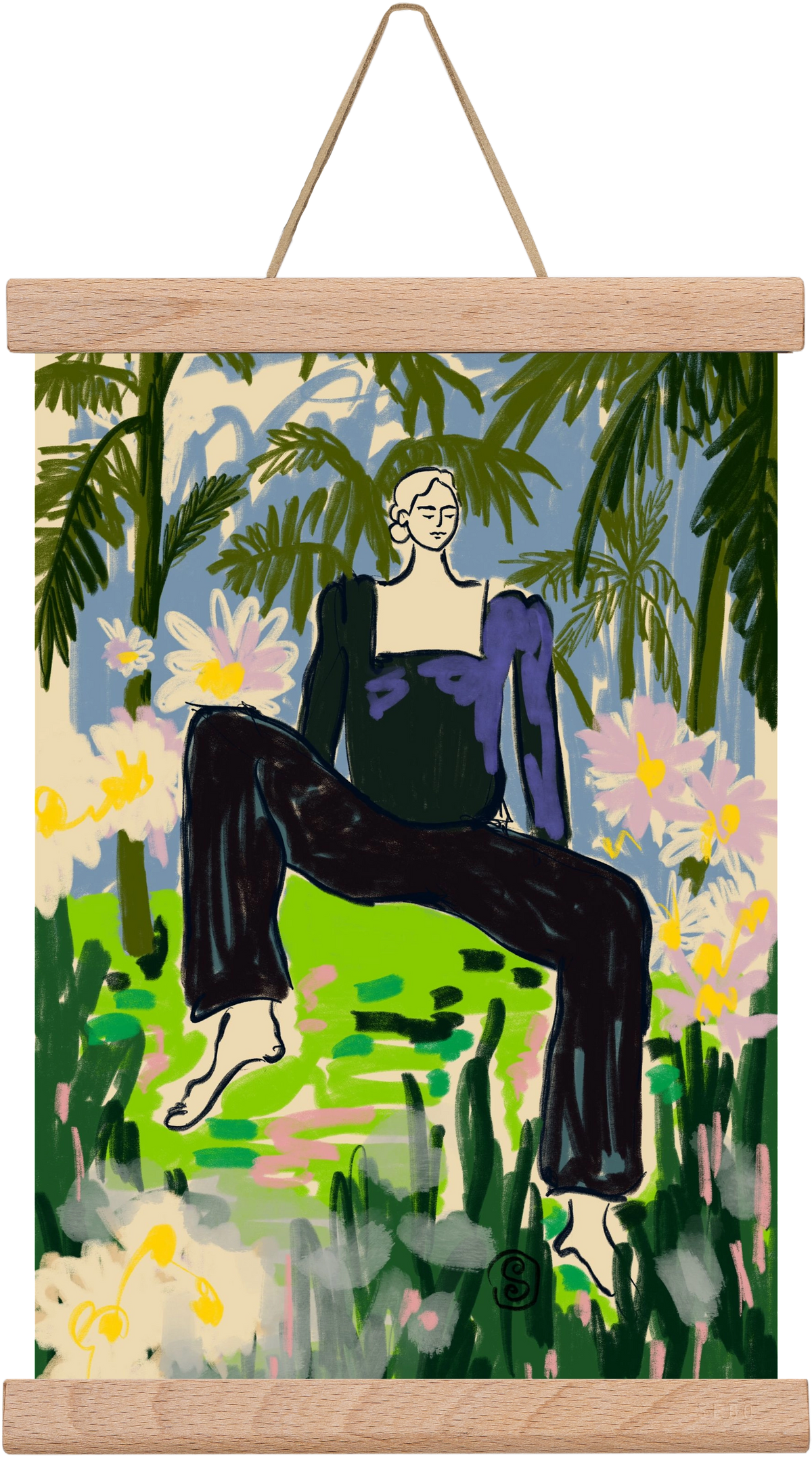 LISTEN TO THE SILENCE, 20x30 cm (20x30 cm), Tölgy akasztó