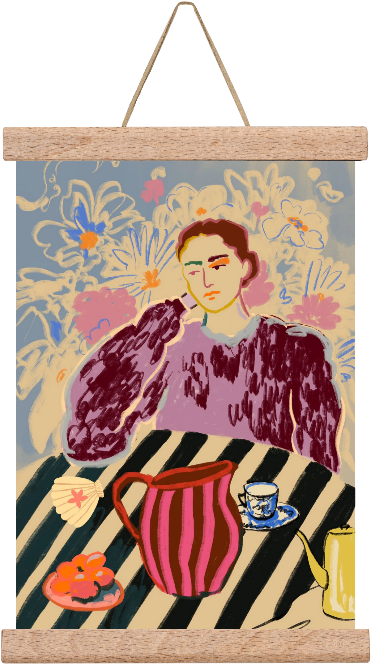 TANGERINES, 20x30 cm (20x30 cm), Tölgy akasztó