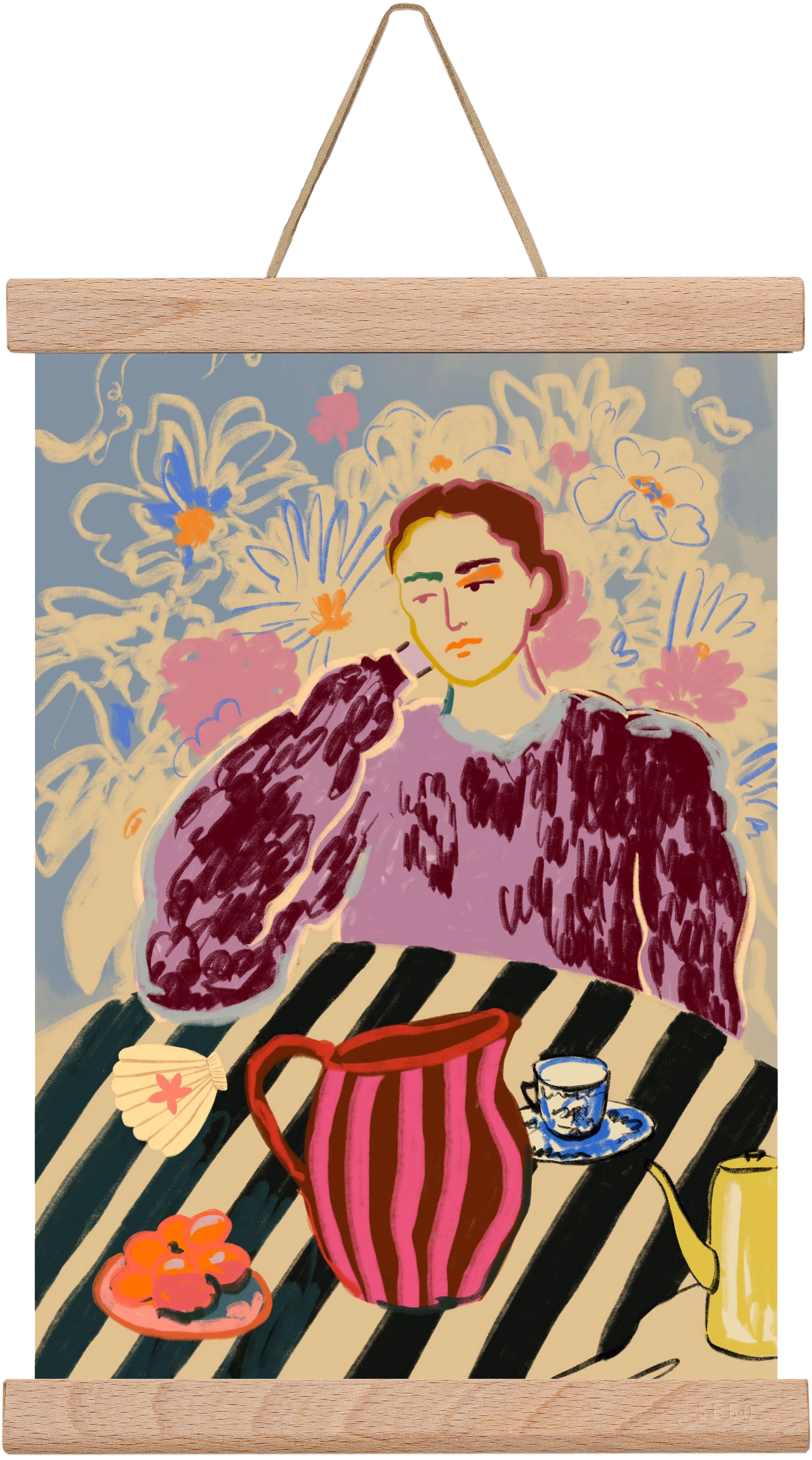 TANGERINES, 20x30 cm (20x30 cm), Tölgy akasztó