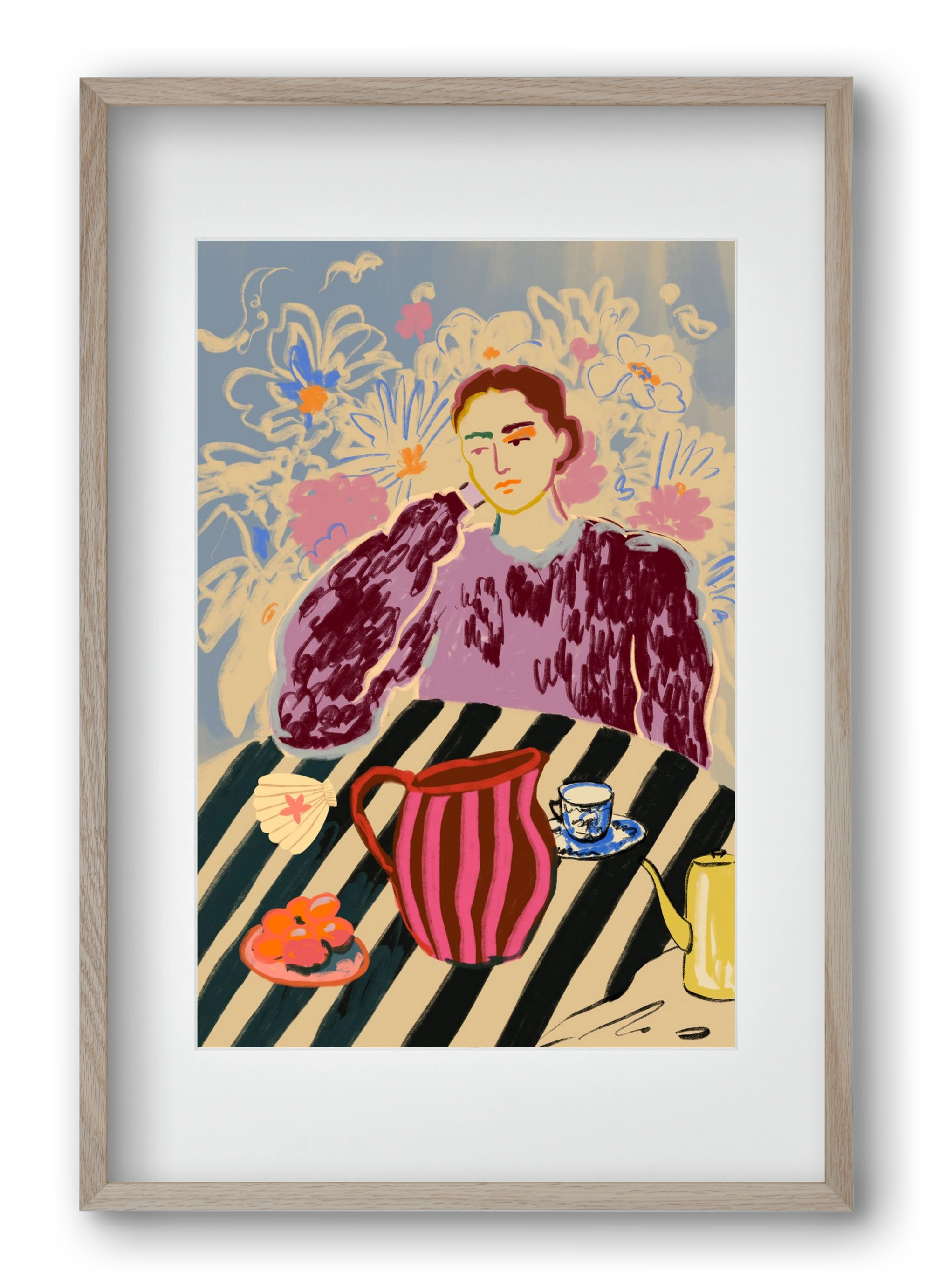 TANGERINES, 40x60 cm (30x45 cm), Tölgy keret, paszpartuval