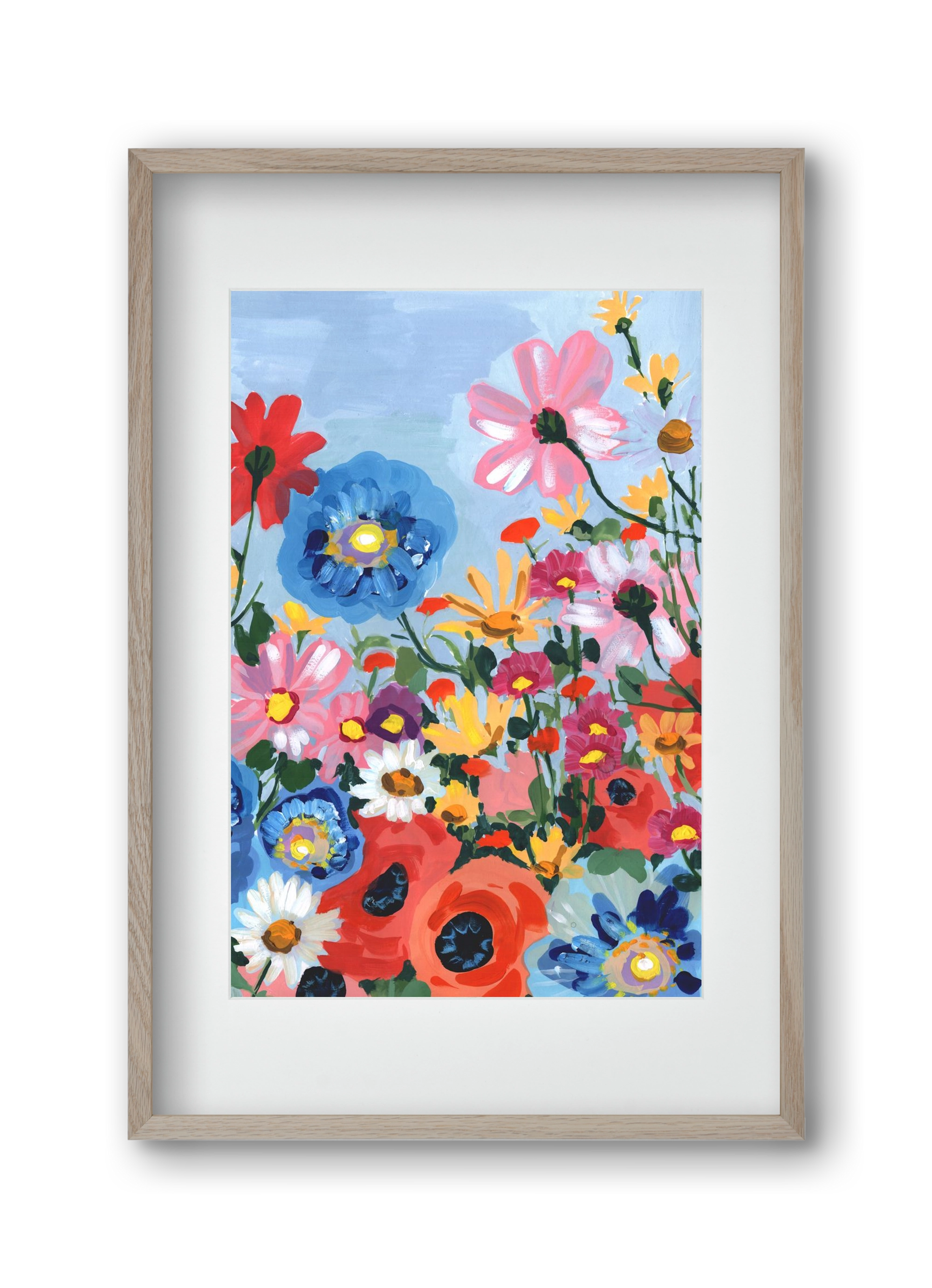 Meadow In June, 30x45 cm (20x30 cm), Tölgy keret, paszpartuval