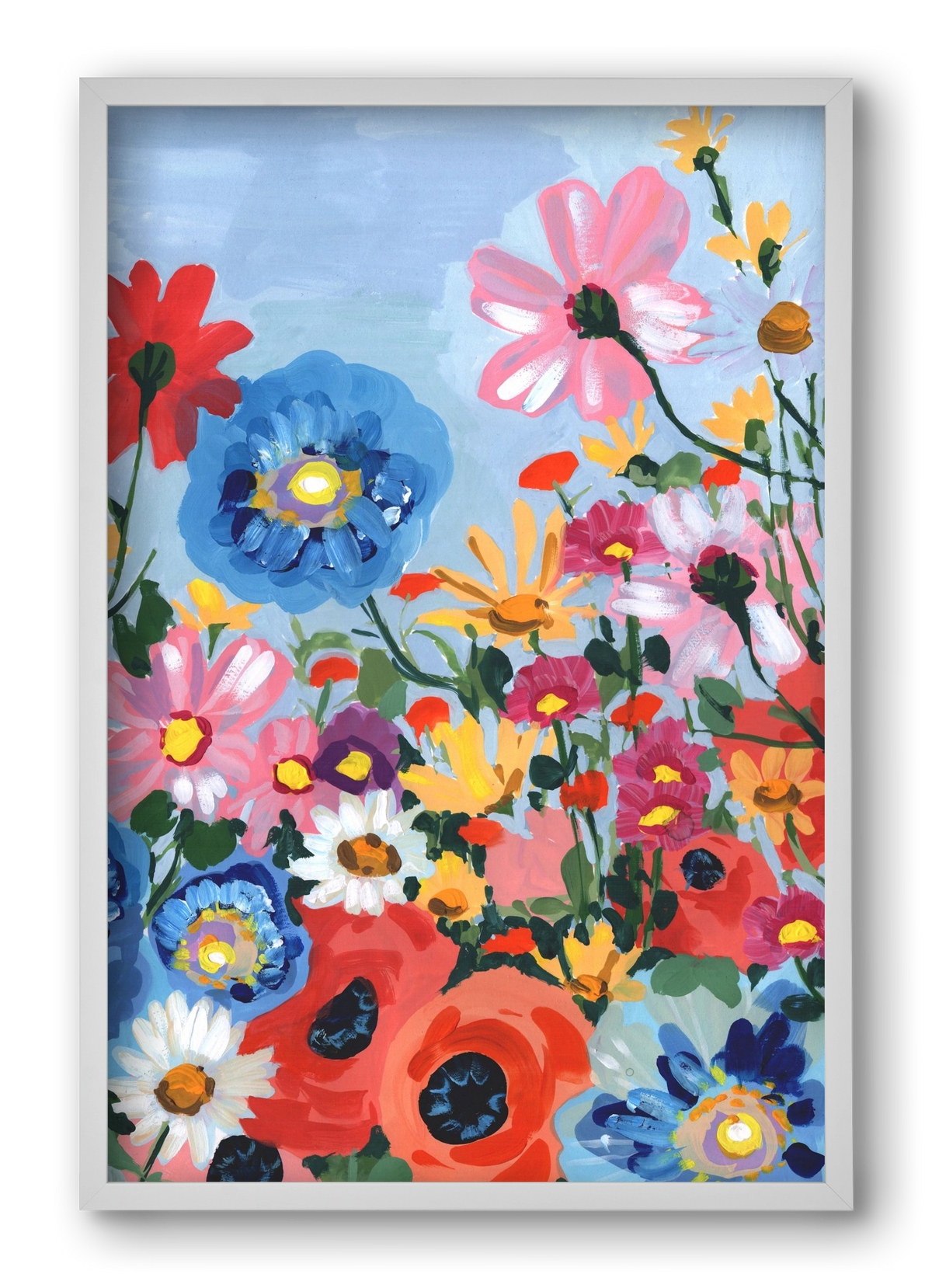 Meadow In June, 40x60 cm (40x60 cm), Fehér keret