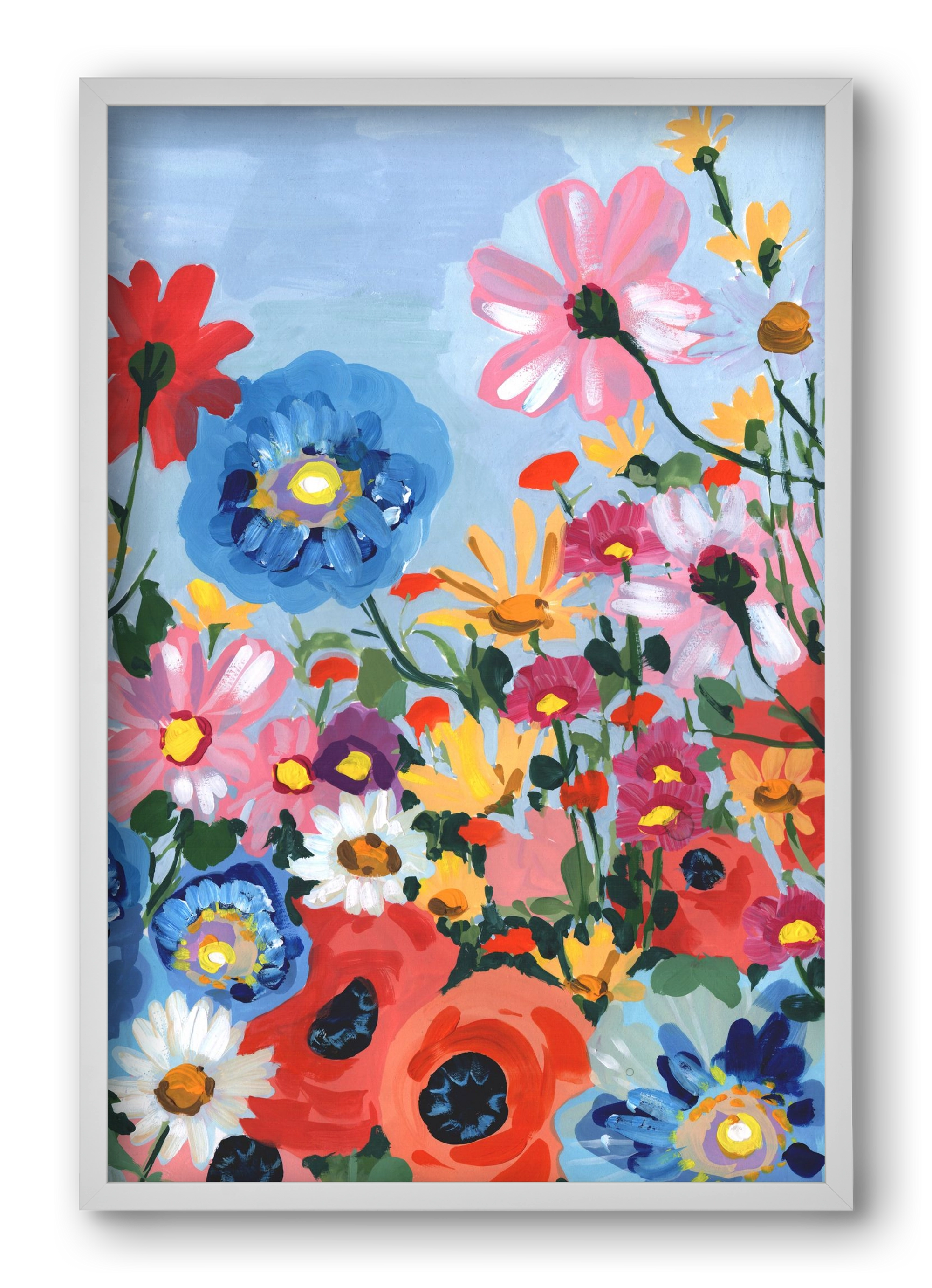 Meadow In June, 40x60 cm (40x60 cm), Fehér keret