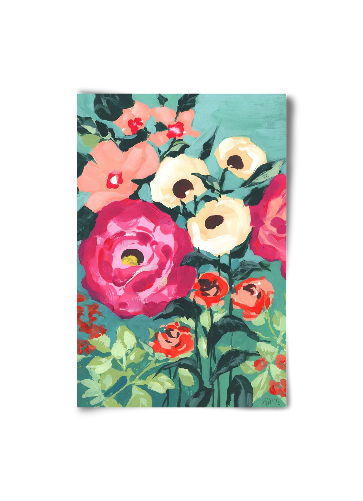 Viva Magenta Peonies, 20x30 cm, Keret nélkül