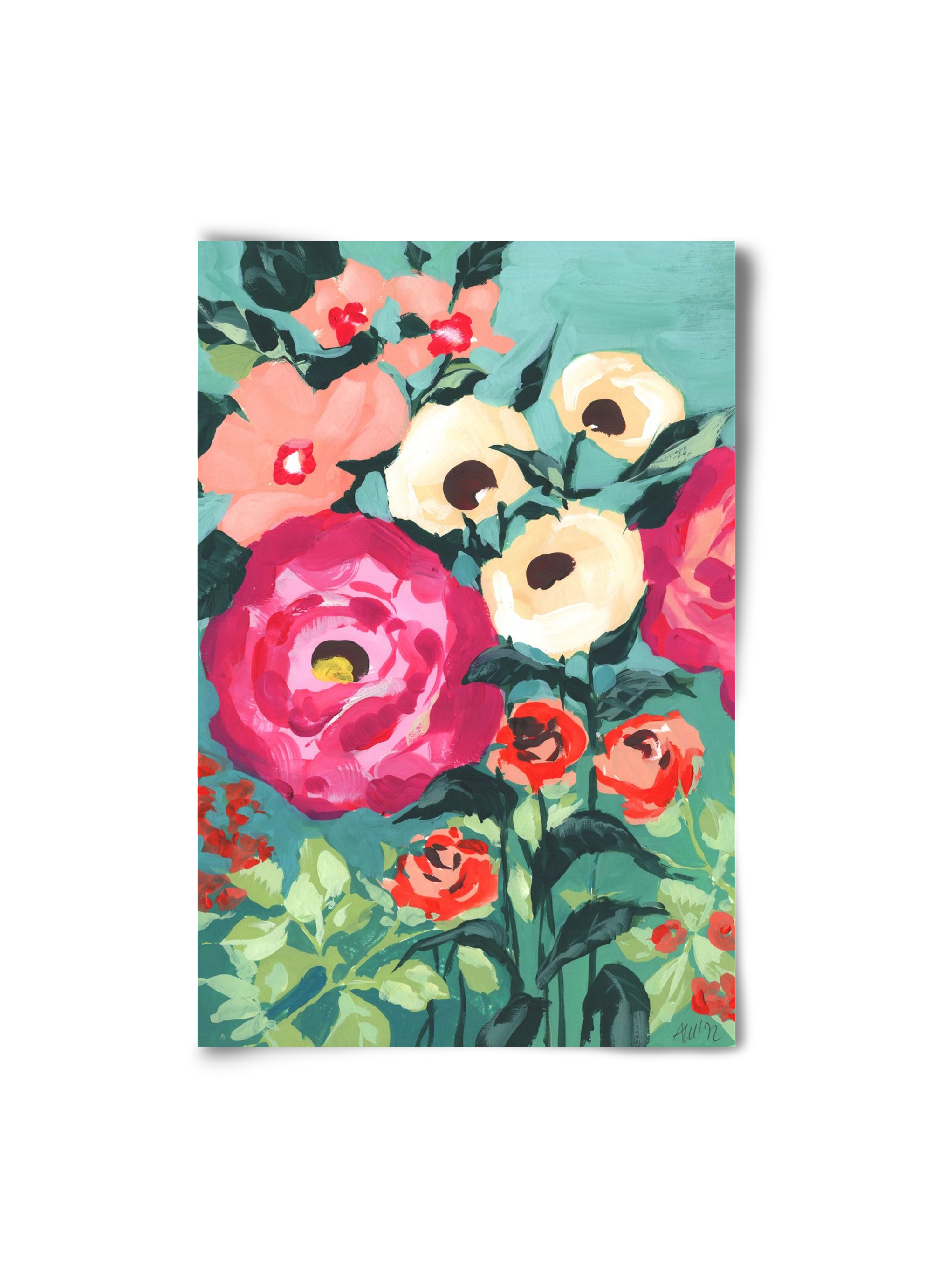 Viva Magenta Peonies, 20x30 cm, Keret nélkül