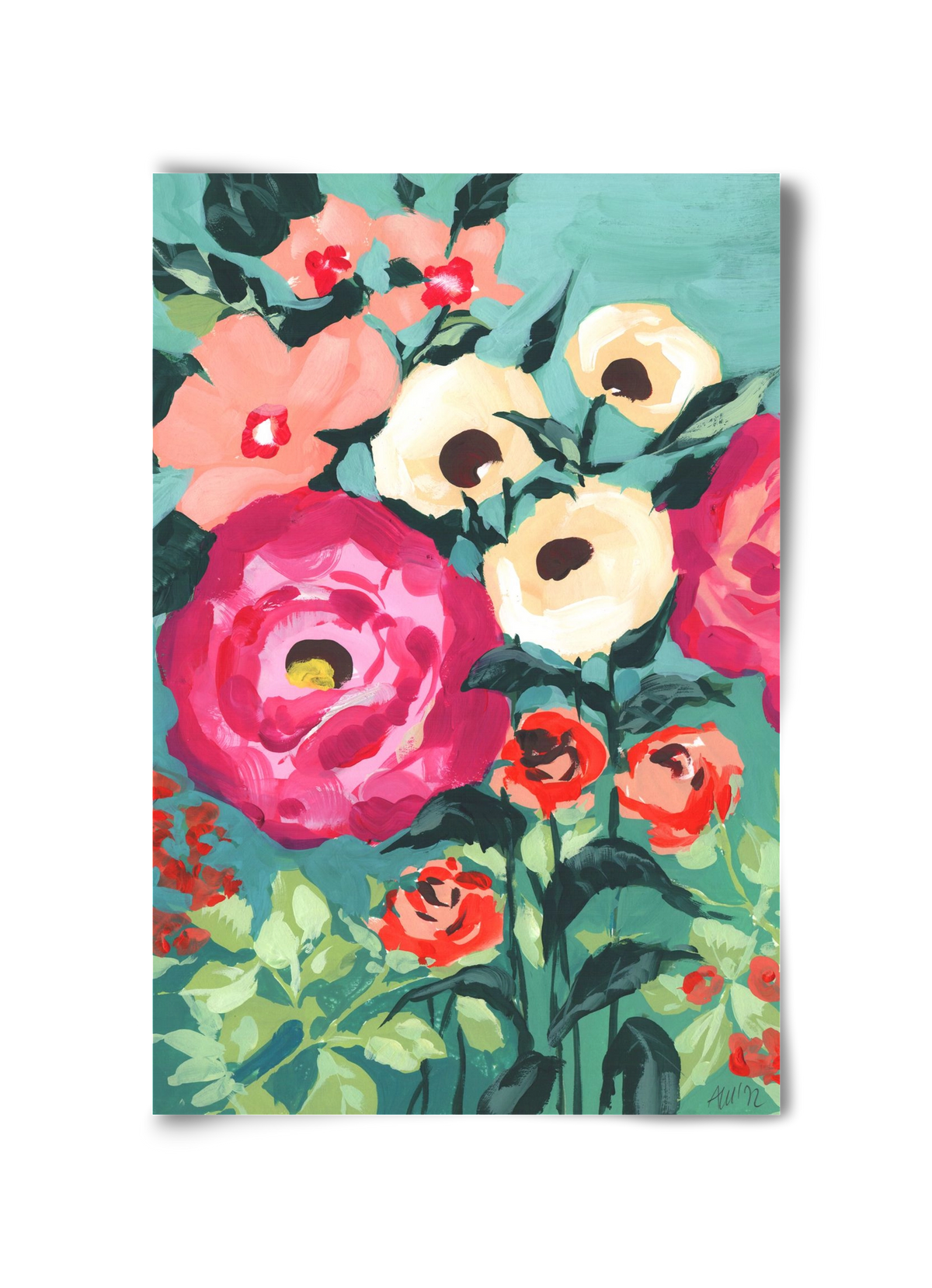 Viva Magenta Peonies, 30x45 cm, Keret nélkül