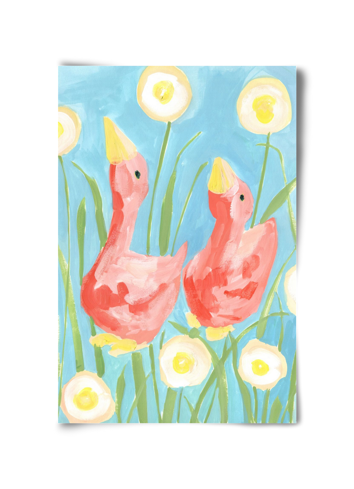 Coral Geese In The Garde, 30x45 cm, Keret nélkül