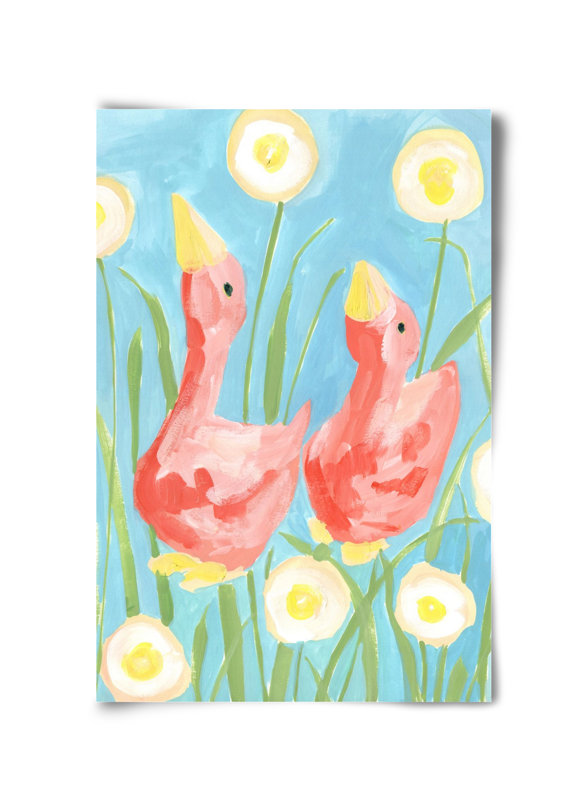 Coral Geese In The Garde, 30x45 cm, Keret nélkül