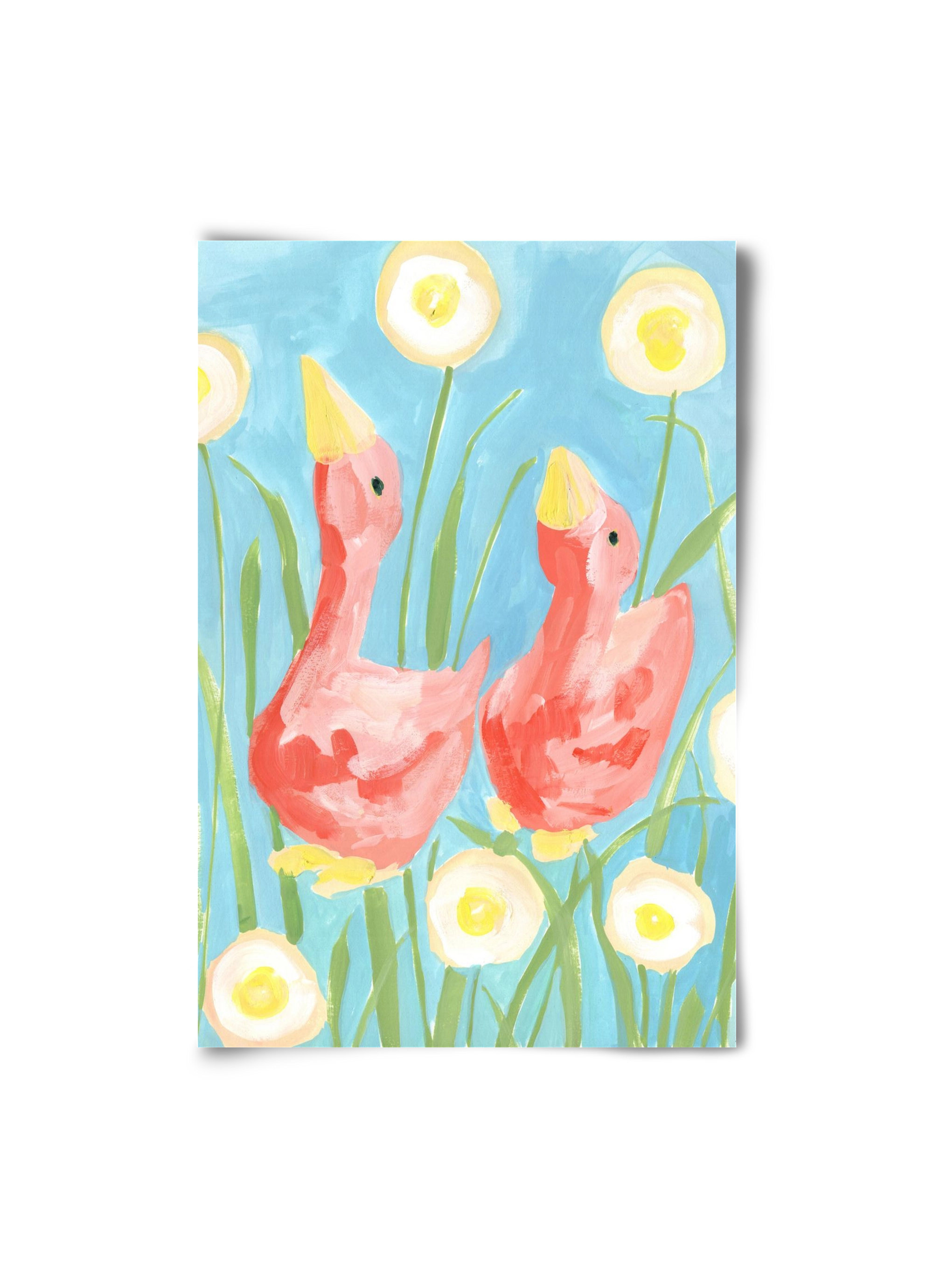 Coral Geese In The Garde, 20x30 cm, Keret nélkül