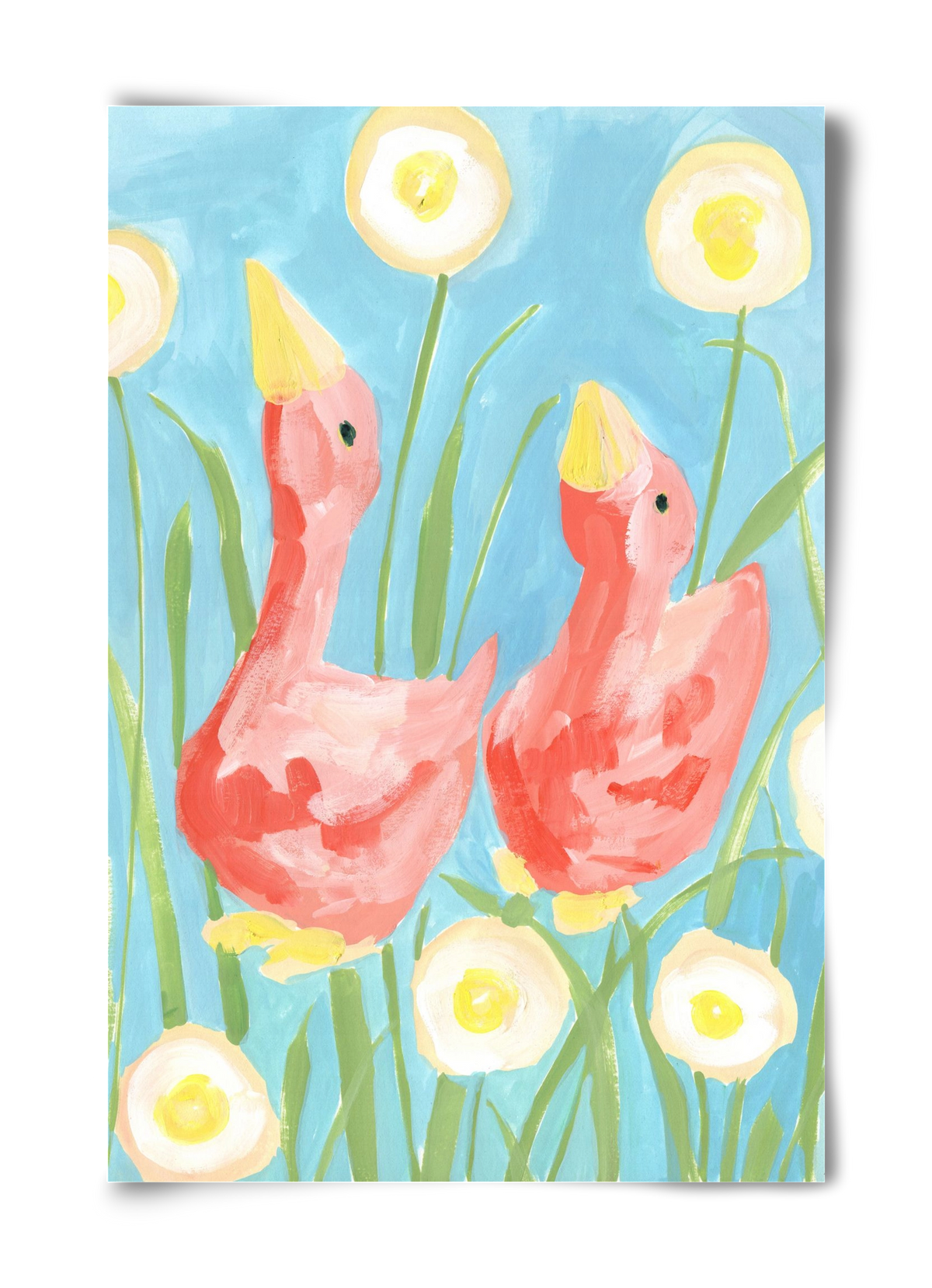 Coral Geese In The Garde, 40x60 cm, Keret nélkül