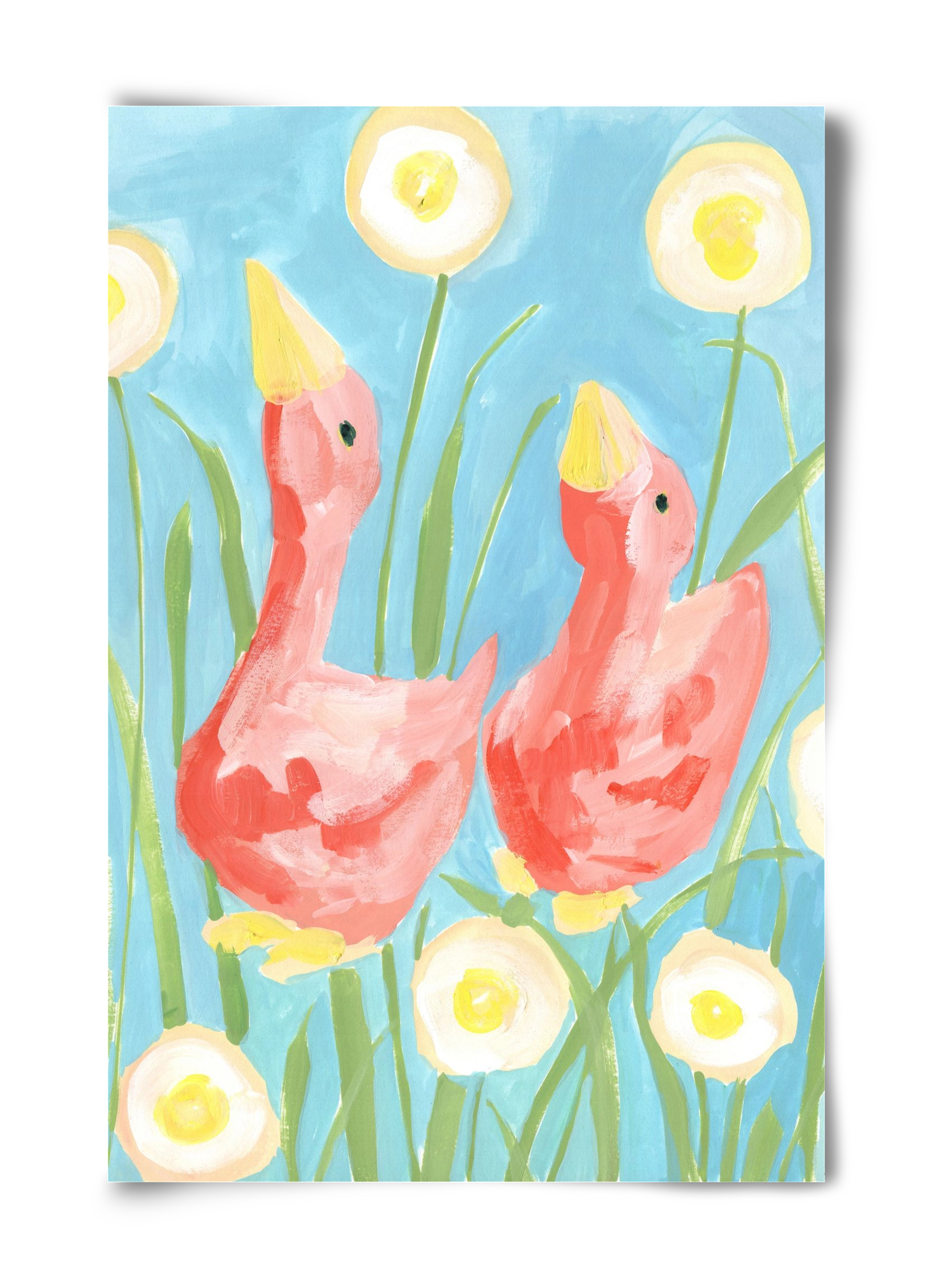 Coral Geese In The Garde, 40x60 cm, Keret nélkül