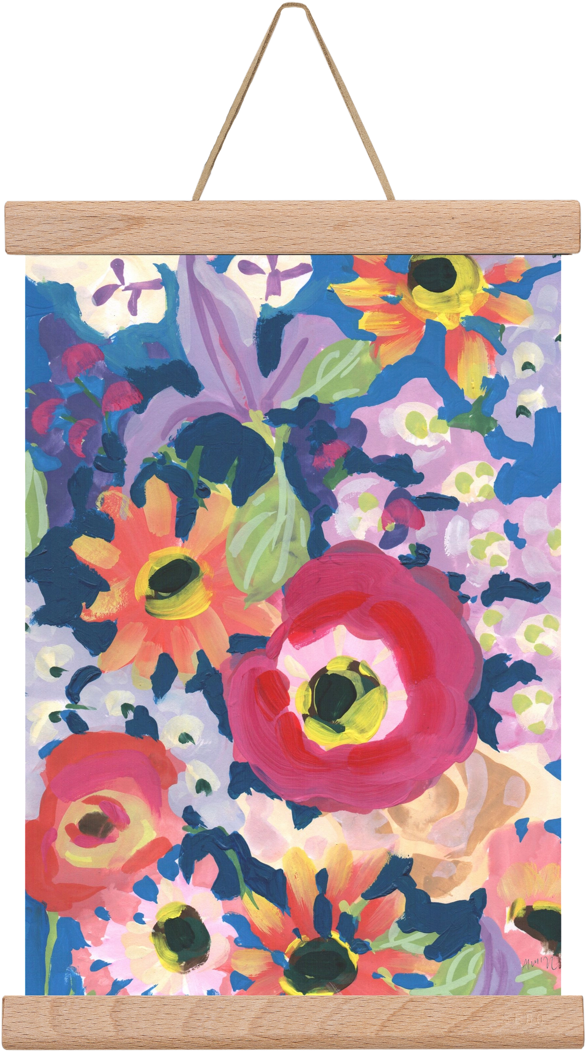 Viva Magenta Poppy, 20x30 cm (20x30 cm), Tölgy akasztó