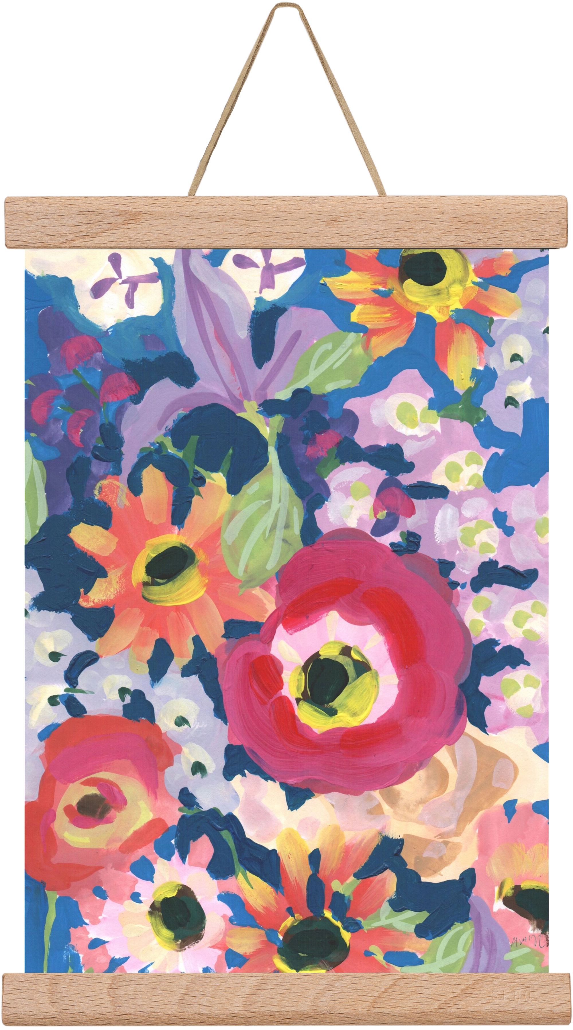 Viva Magenta Poppy, 20x30 cm (20x30 cm), Tölgy akasztó