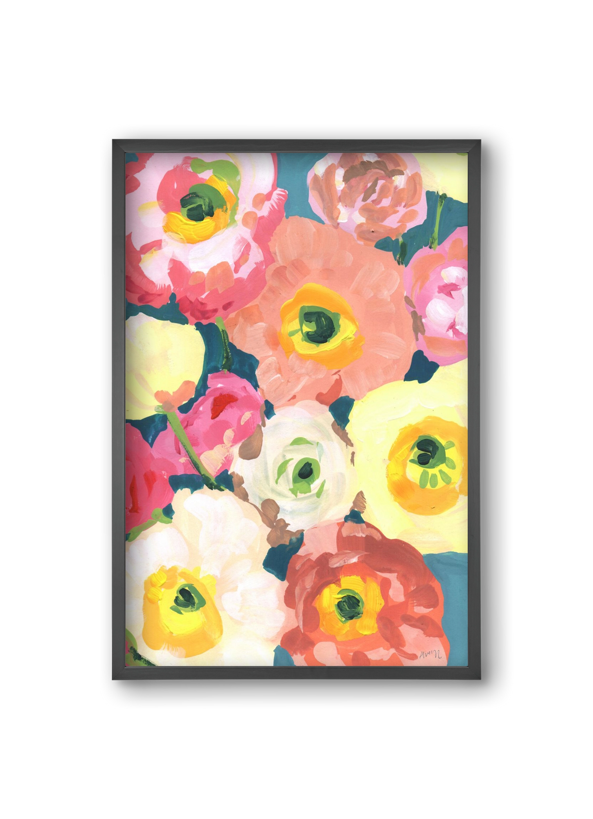 Icelandic Poppies, 20x30 cm (20x30 cm), Fekete keret
