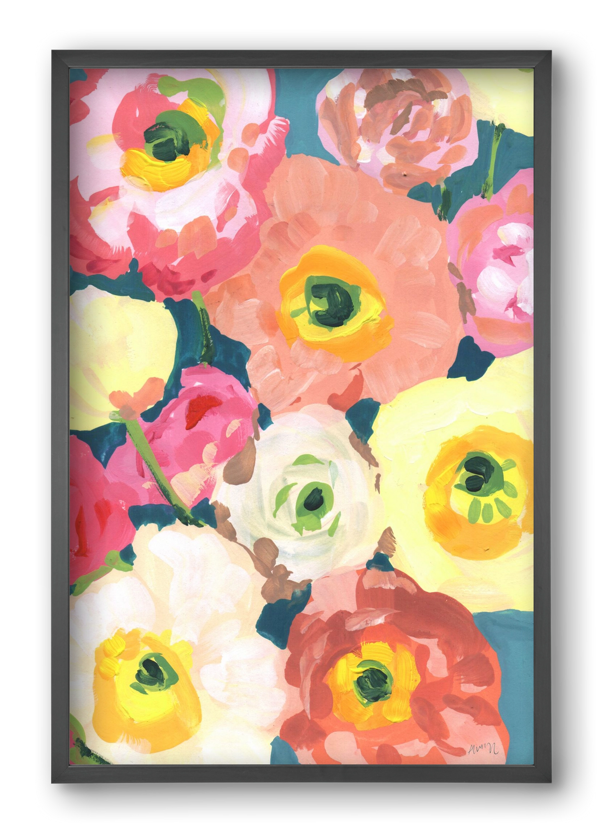 Icelandic Poppies, 40x60 cm (40x60 cm), Fekete keret