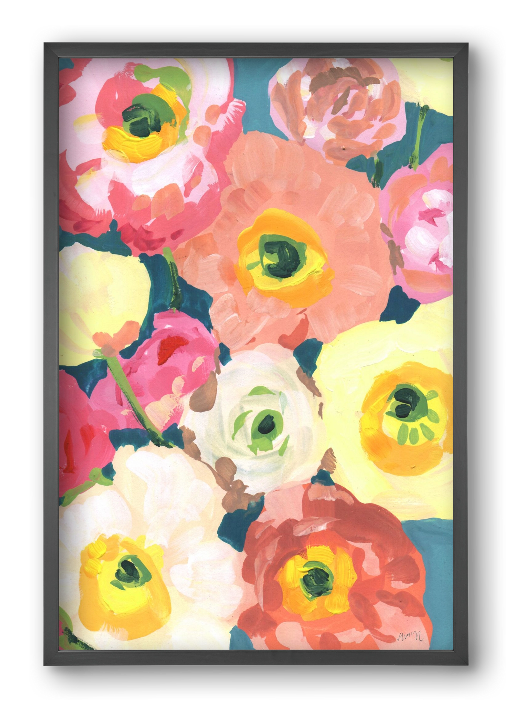 Icelandic Poppies, 40x60 cm (40x60 cm), Fekete keret