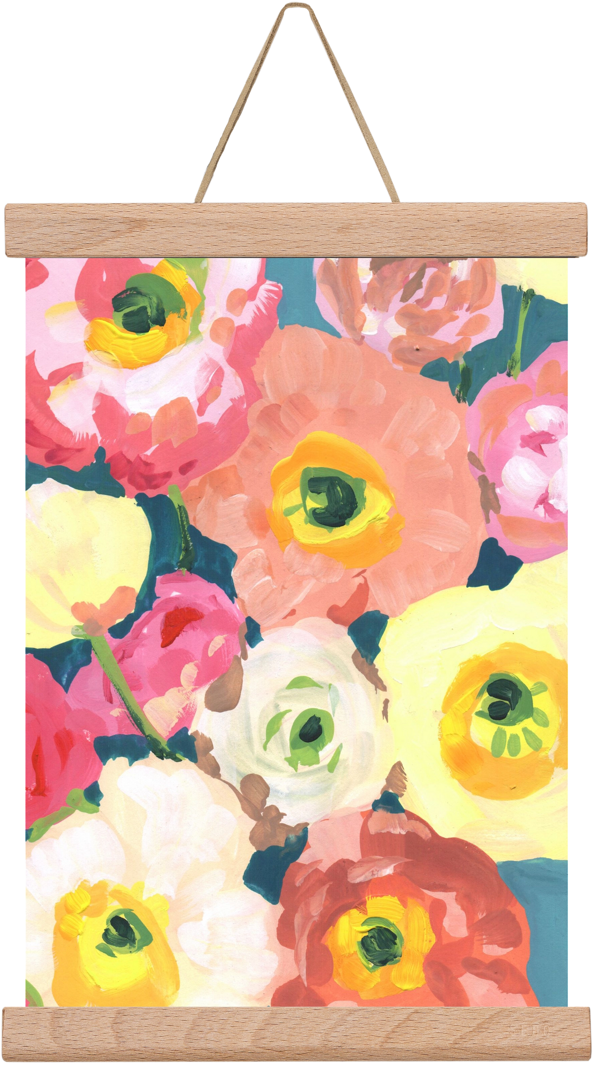 Icelandic Poppies, 20x30 cm (20x30 cm), Tölgy akasztó