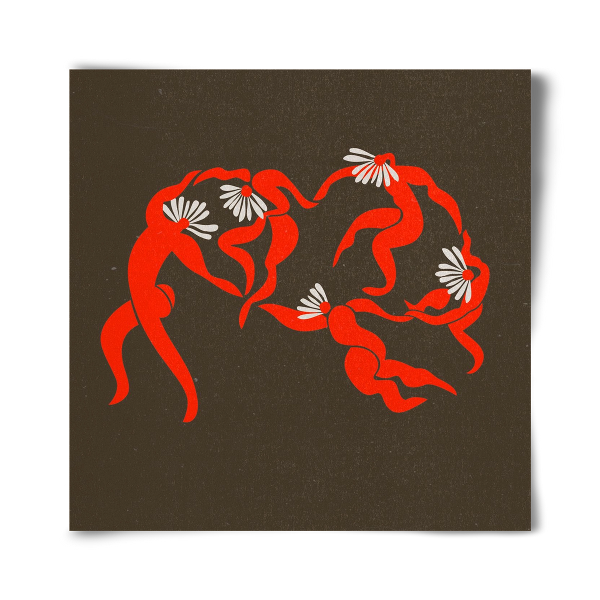 Dancing daisies , 40x40 cm, Keret nélkül