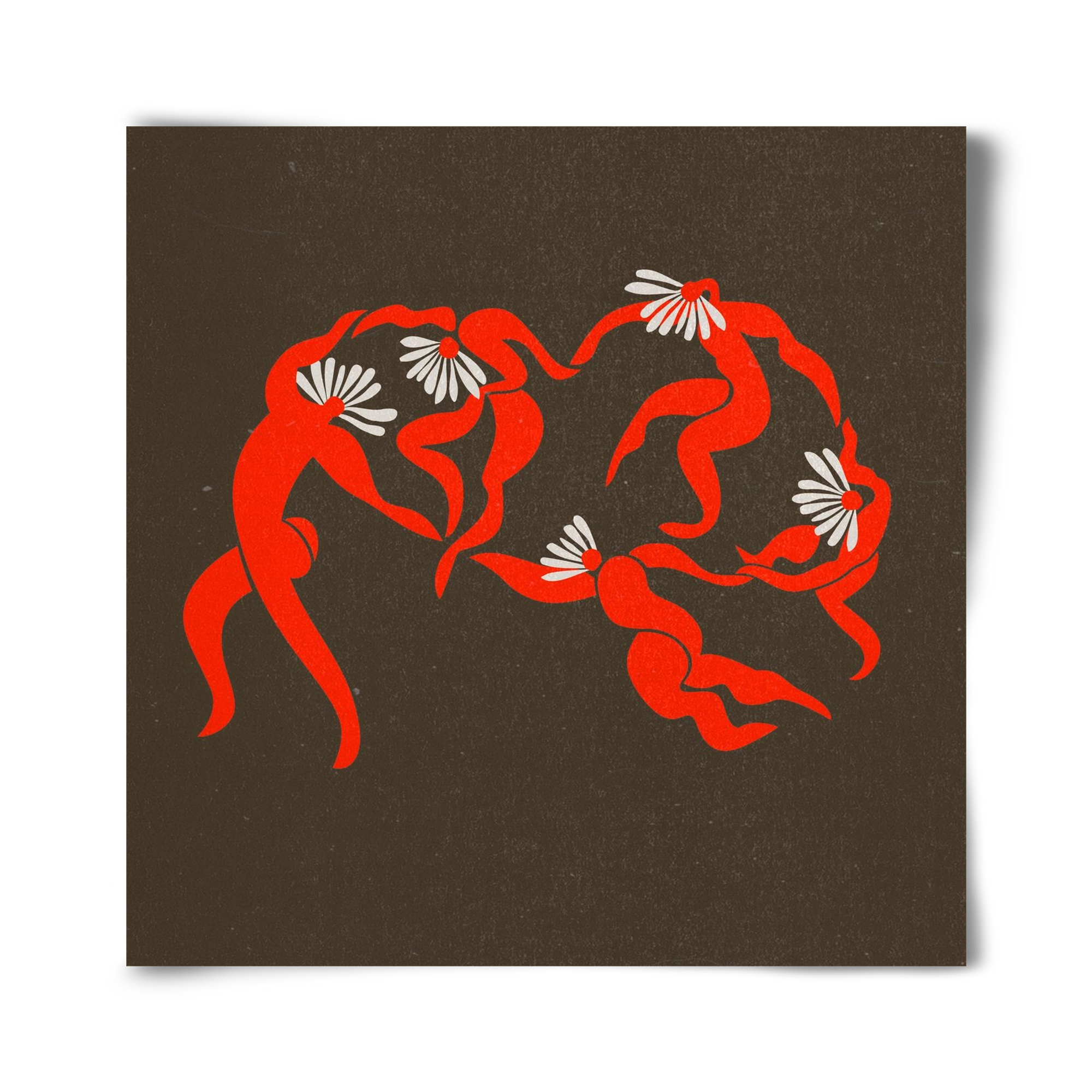 Dancing daisies , 40x40 cm, Keret nélkül