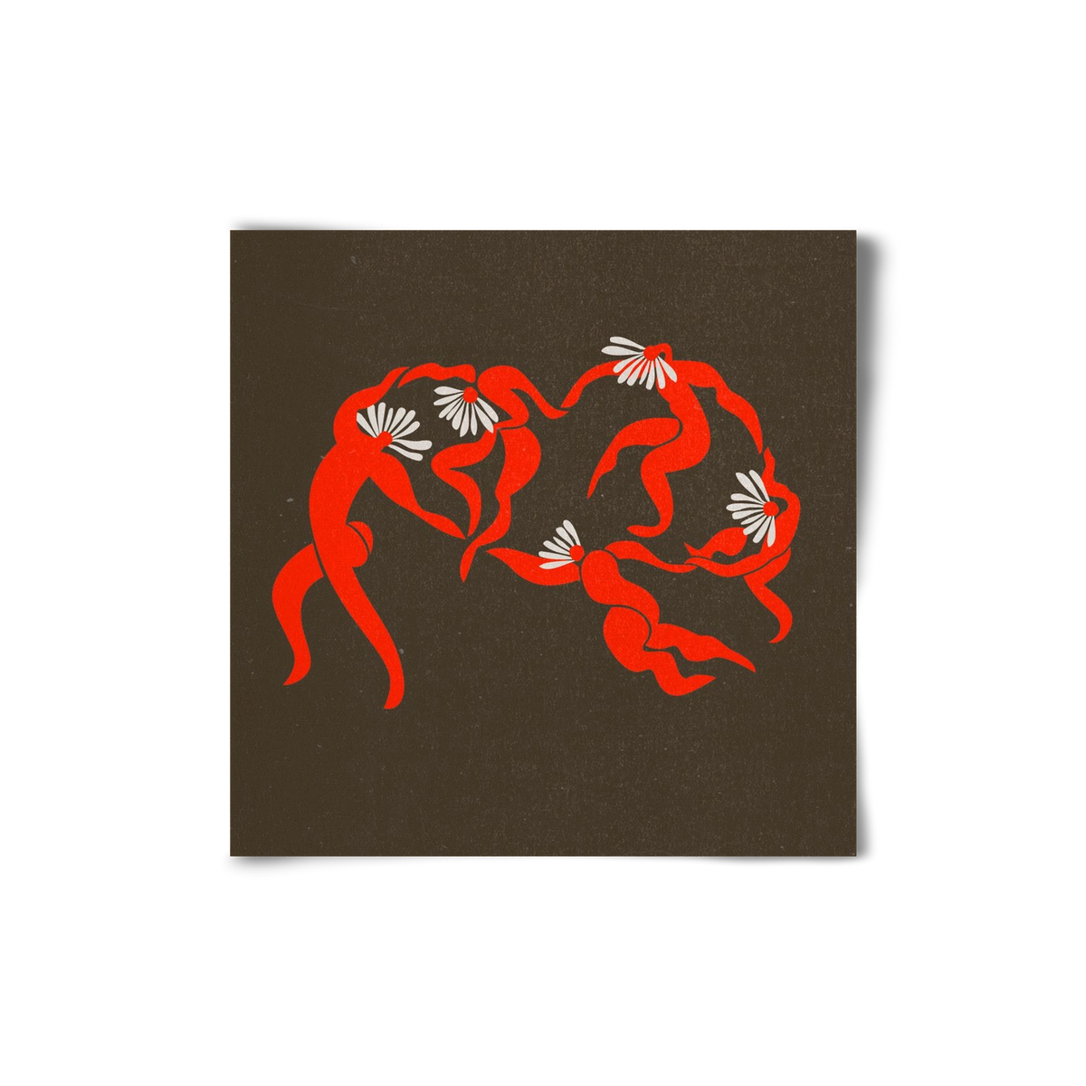 Dancing daisies , 20x20 cm, Keret nélkül