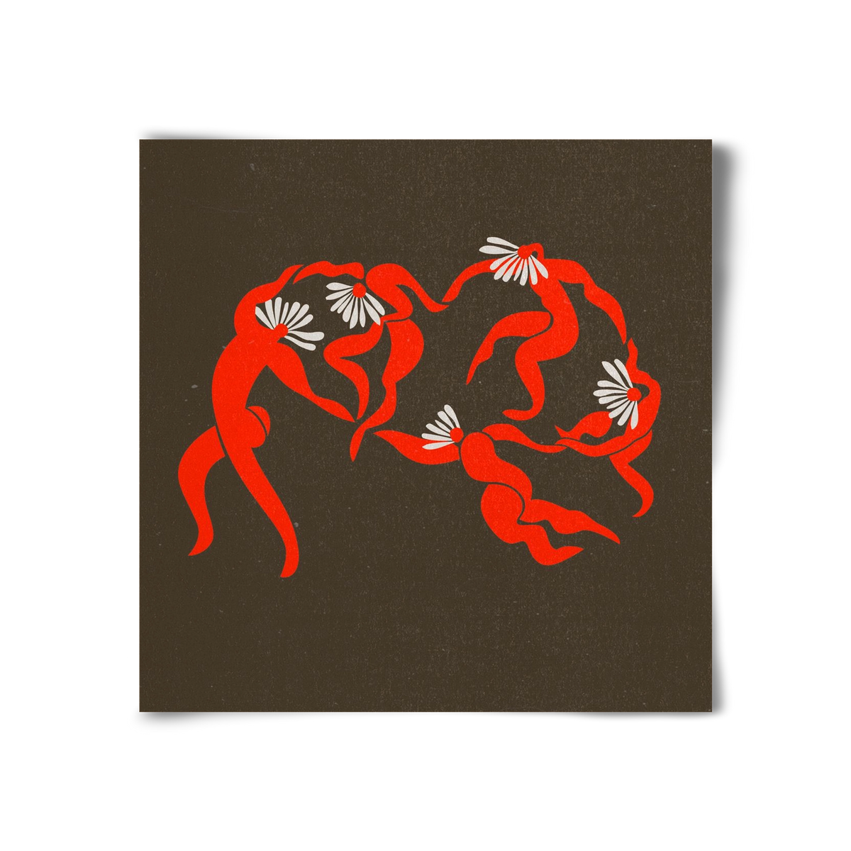 Dancing daisies , 30x30 cm, Keret nélkül