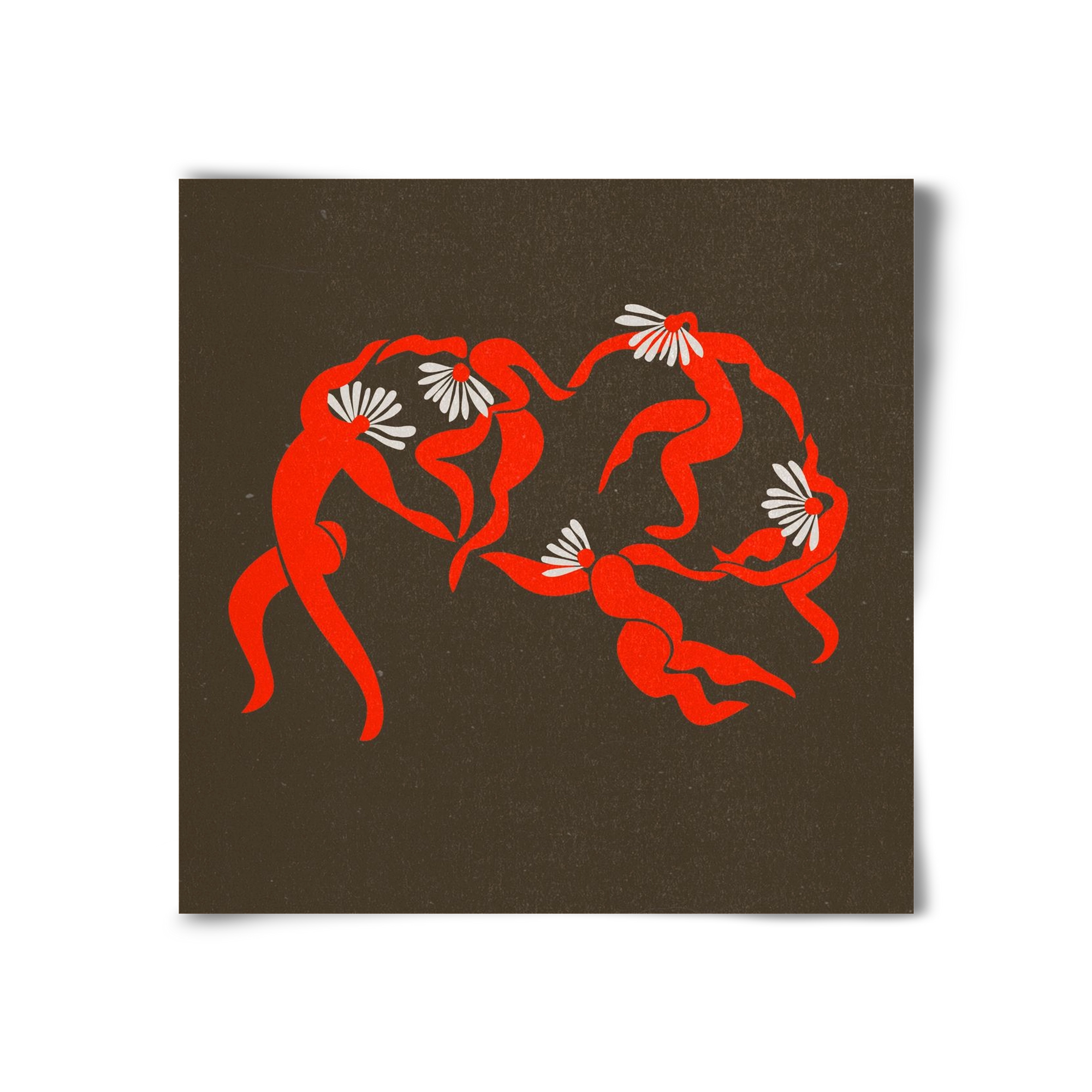 Dancing daisies , 30x30 cm, Keret nélkül