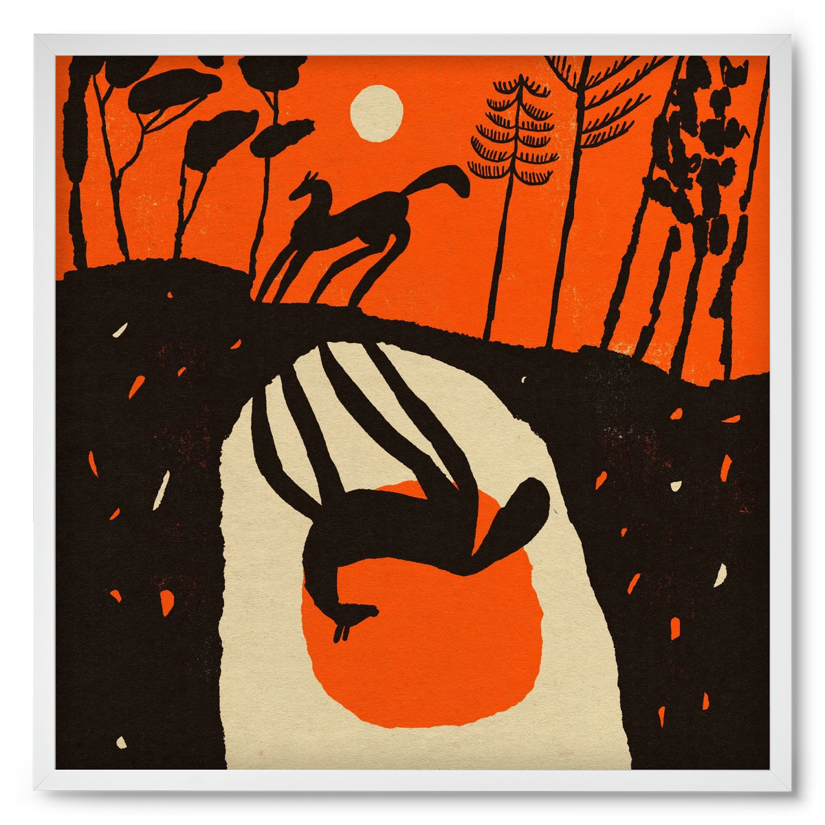 Sunset shadow, 50x50 cm (50x50 cm), Fehér keret