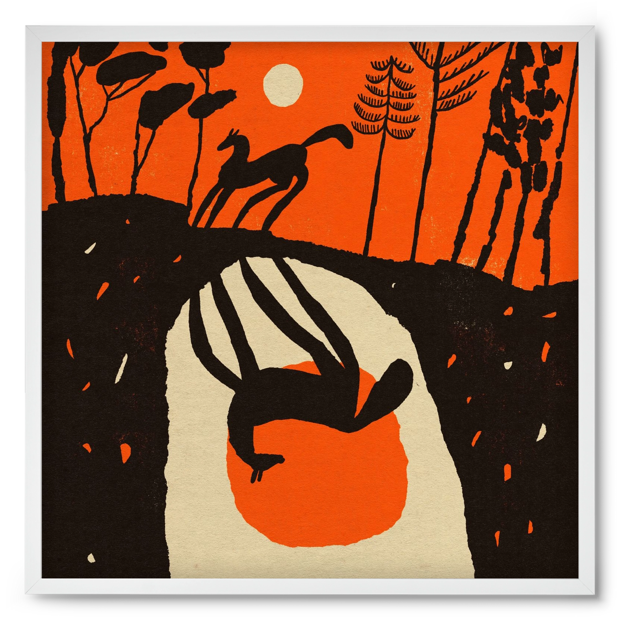 Sunset shadow, 50x50 cm (50x50 cm), Fehér keret