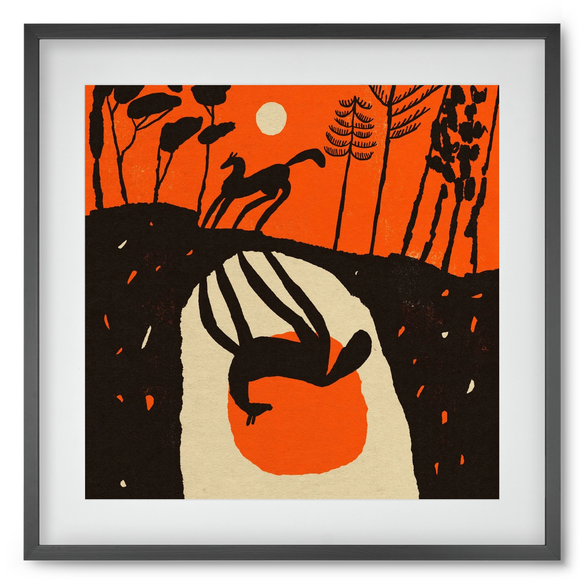 Sunset shadow, 50x50 cm (40x40 cm), Fekete keret, paszpartuval