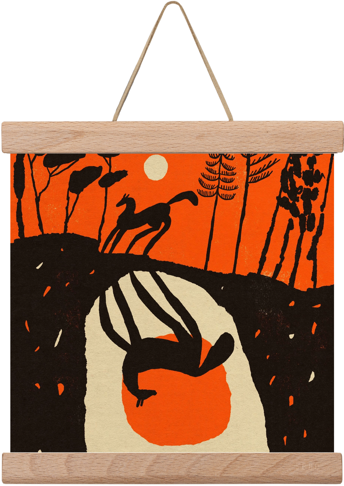 Sunset shadow, 20x20 cm (20x20 cm), Tölgy akasztó