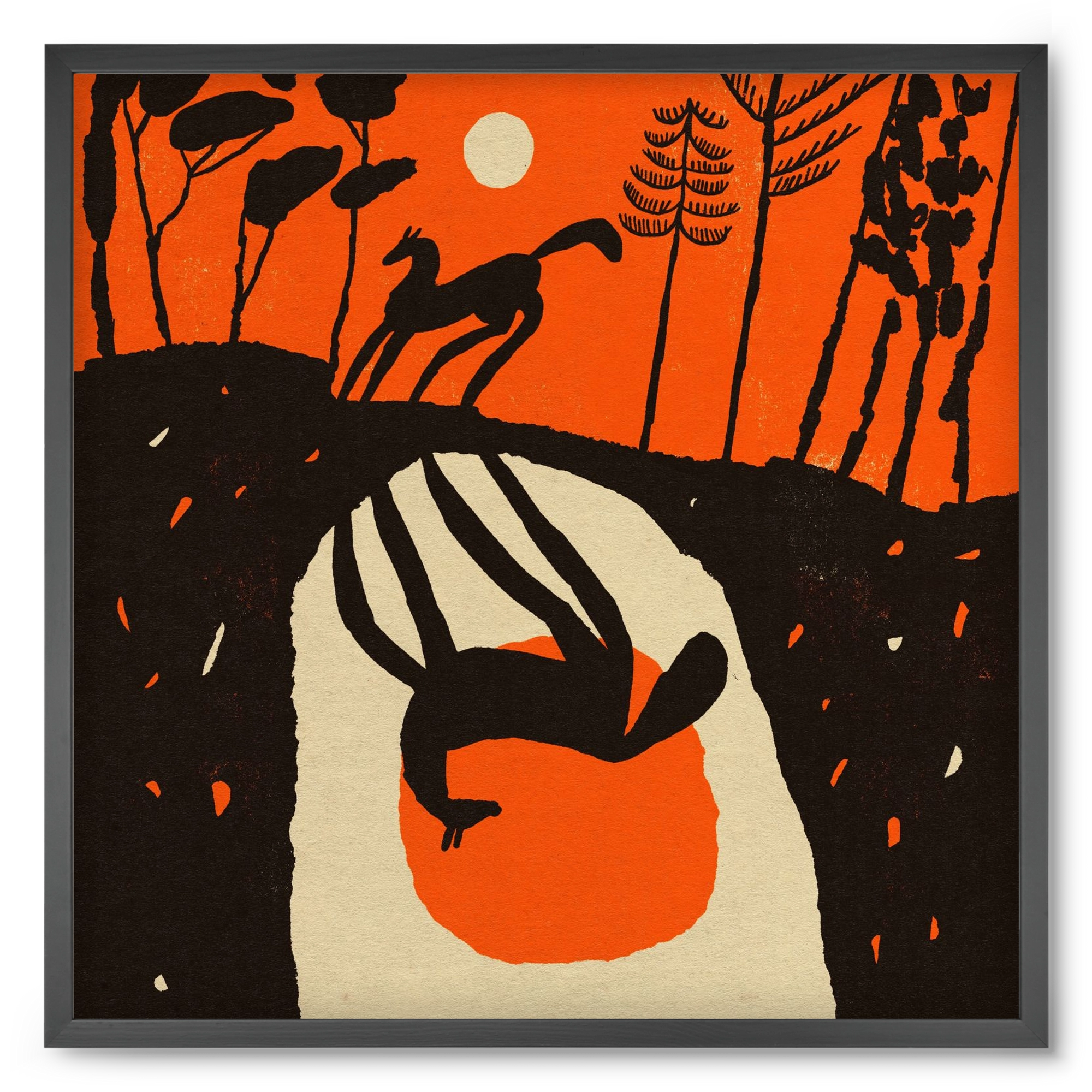 Sunset shadow, 50x50 cm (50x50 cm), Fekete keret