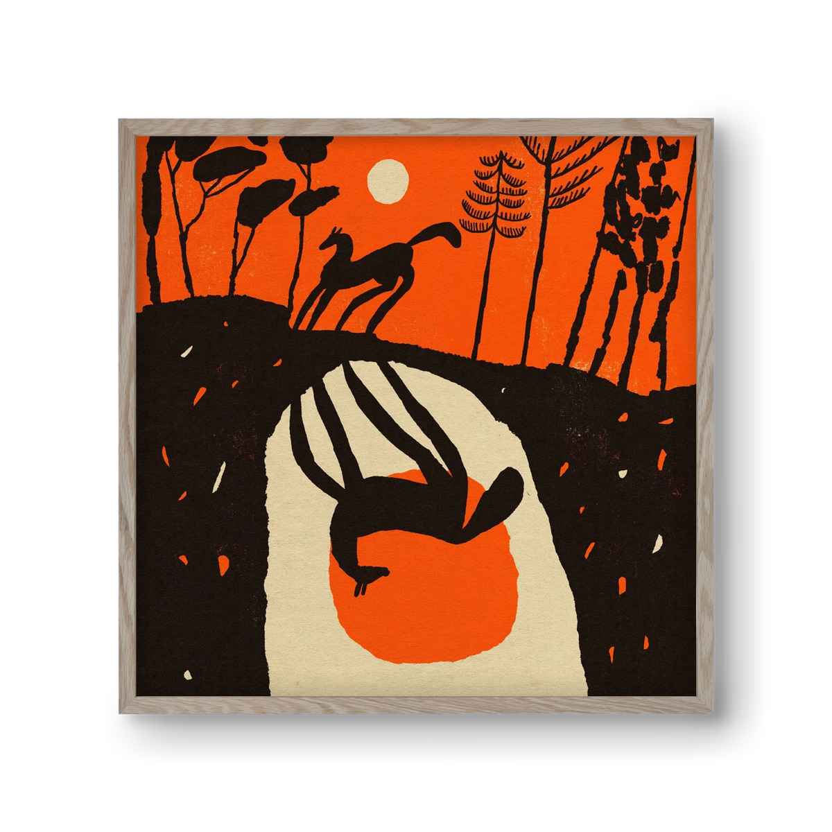 Sunset shadow, 30x30 cm (30x30 cm), Tölgy keret