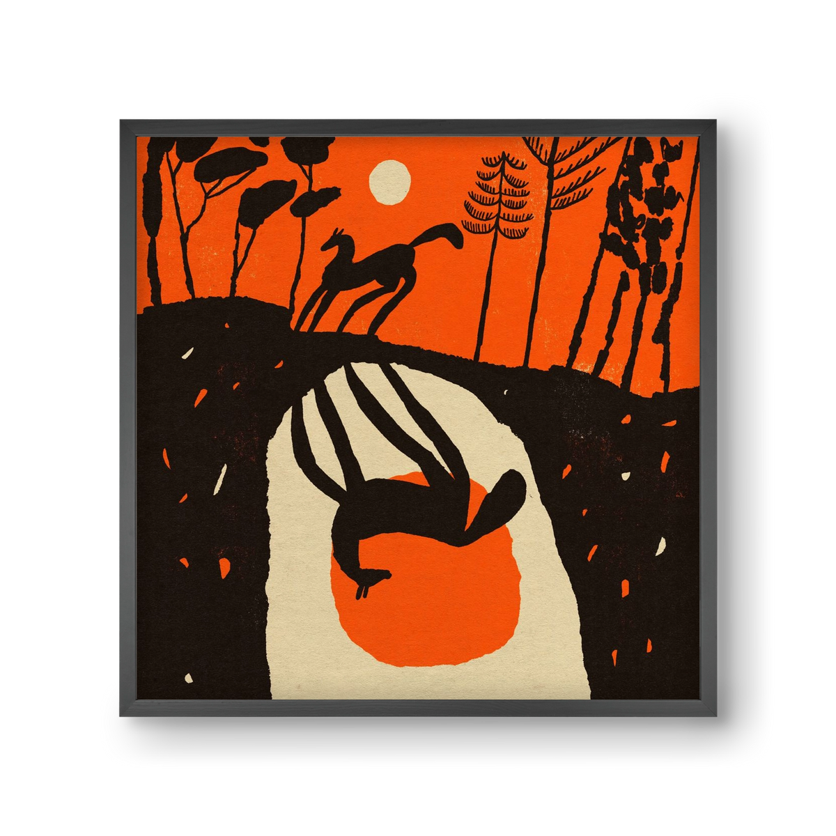 Sunset shadow, 30x30 cm (30x30 cm), Fekete keret