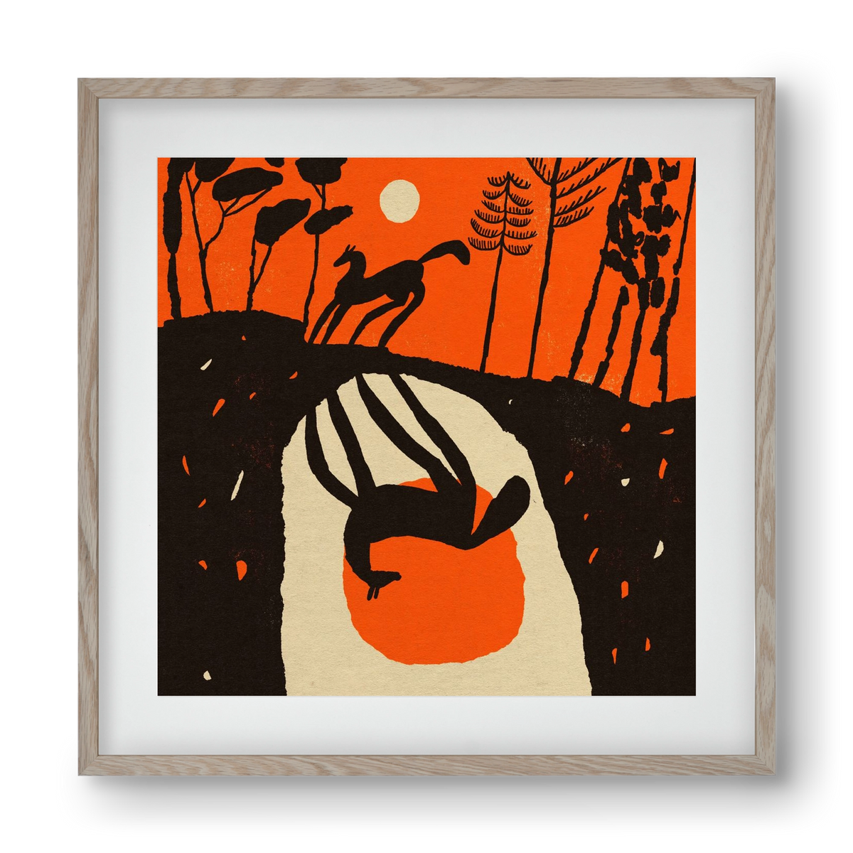 Sunset shadow, 40x40 cm (30x30 cm), Tölgy keret, paszpartuval