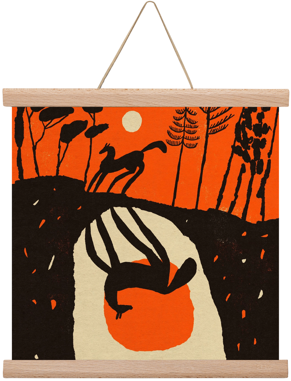 Sunset shadow, 30x30 cm (30x30 cm), Tölgy akasztó