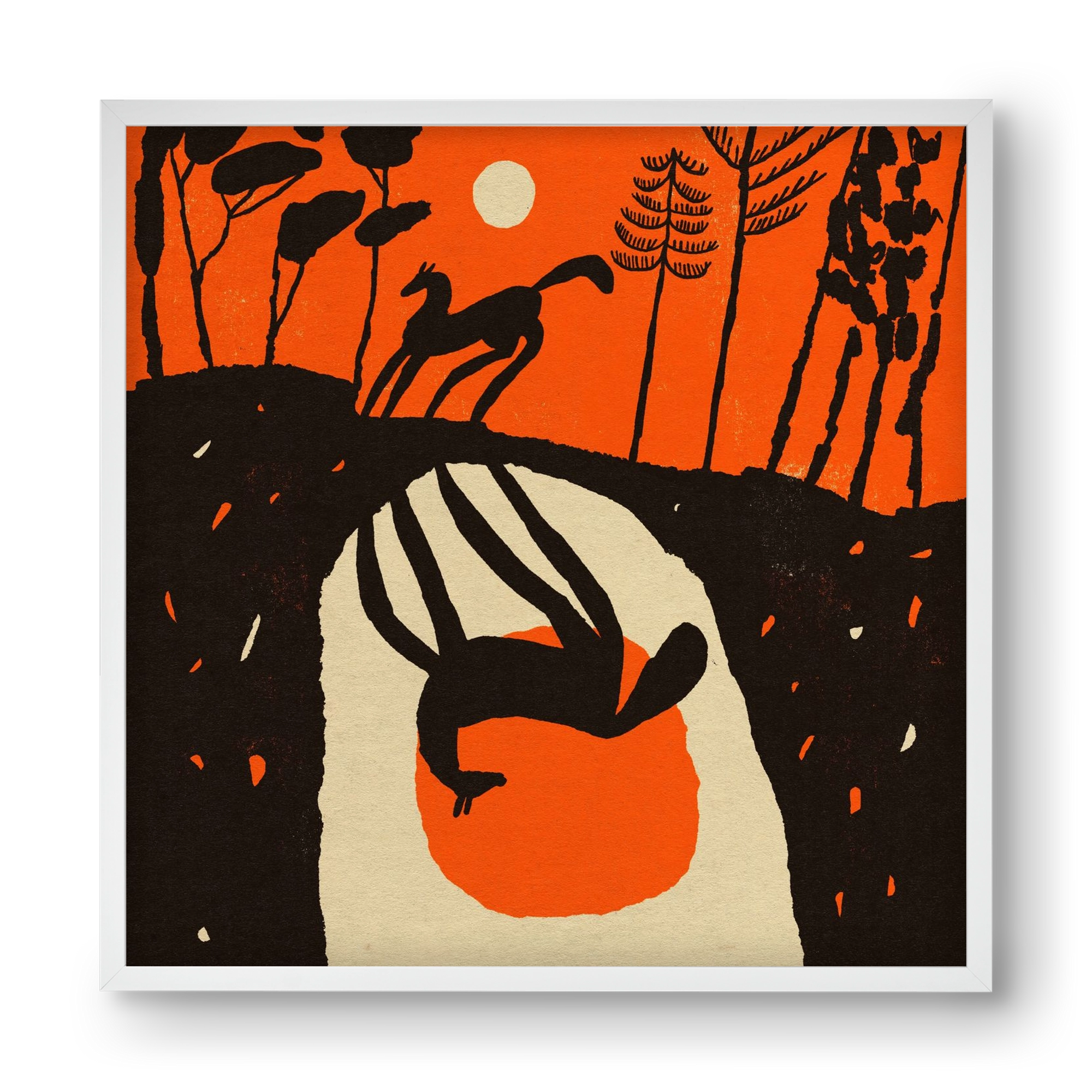 Sunset shadow, 40x40 cm (40x40 cm), Fehér keret