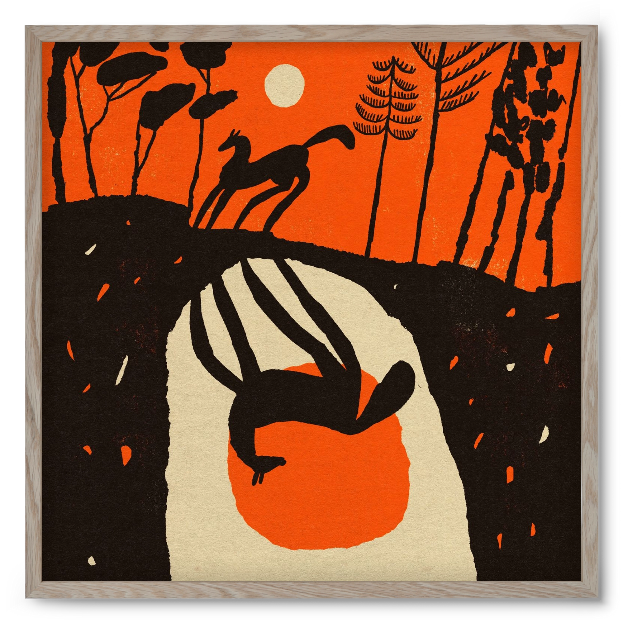 Sunset shadow, 50x50 cm (50x50 cm), Tölgy keret